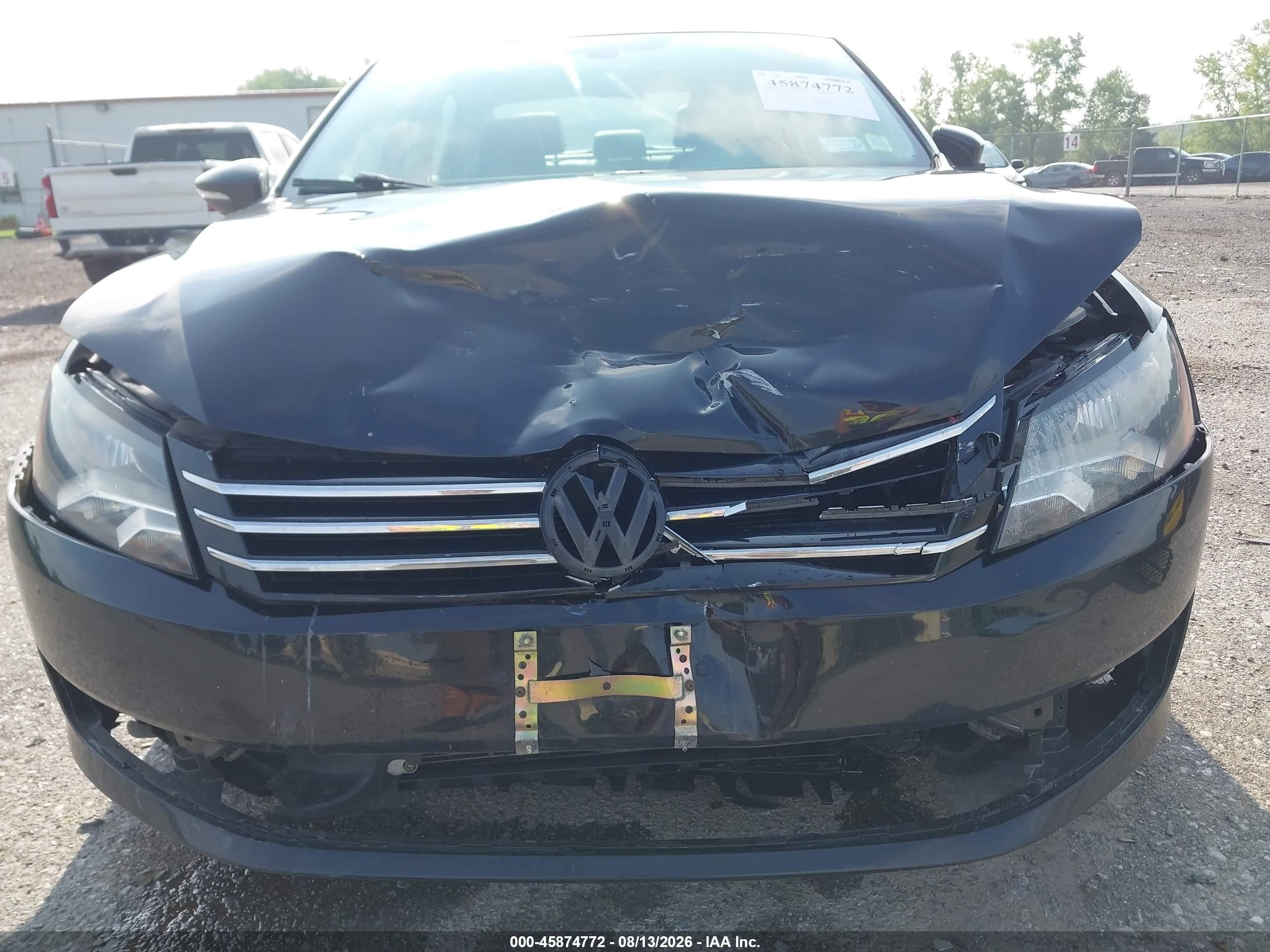 2012 Volkswagen Passat 2.5l Se Black vin: 1VWBP7A34CC033945