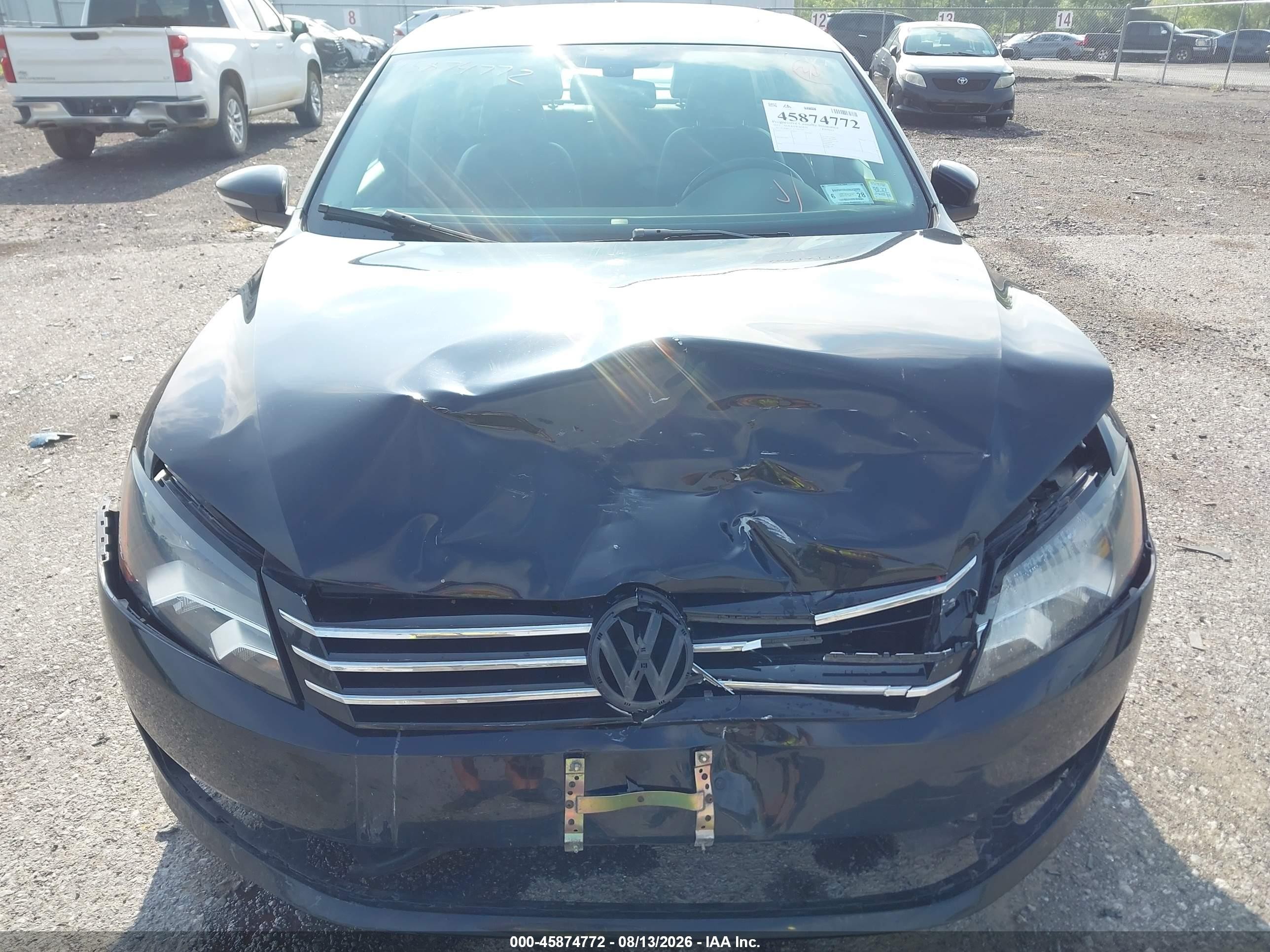 2012 Volkswagen Passat 2.5l Se Black vin: 1VWBP7A34CC033945