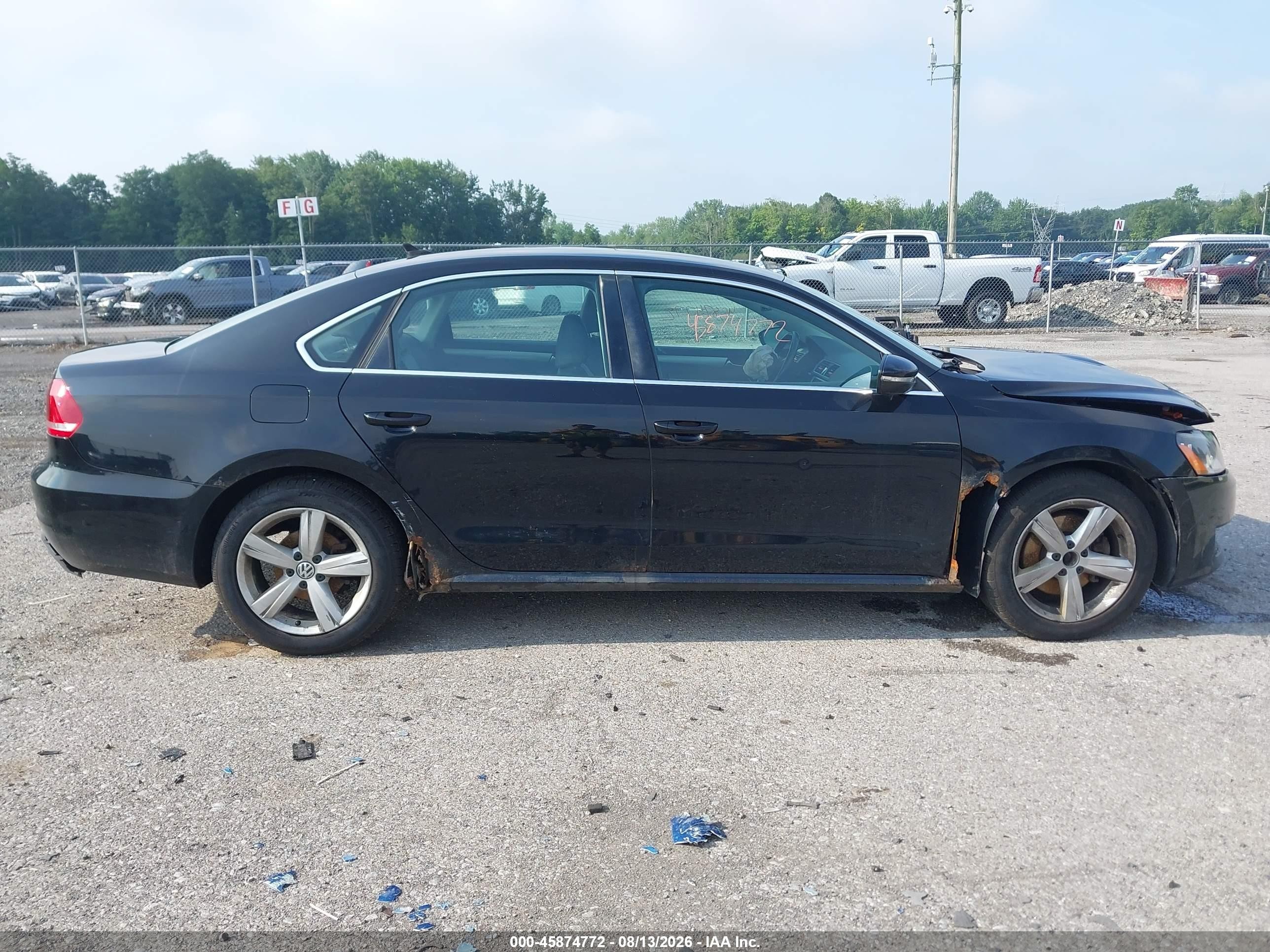 2012 Volkswagen Passat 2.5l Se Black vin: 1VWBP7A34CC033945