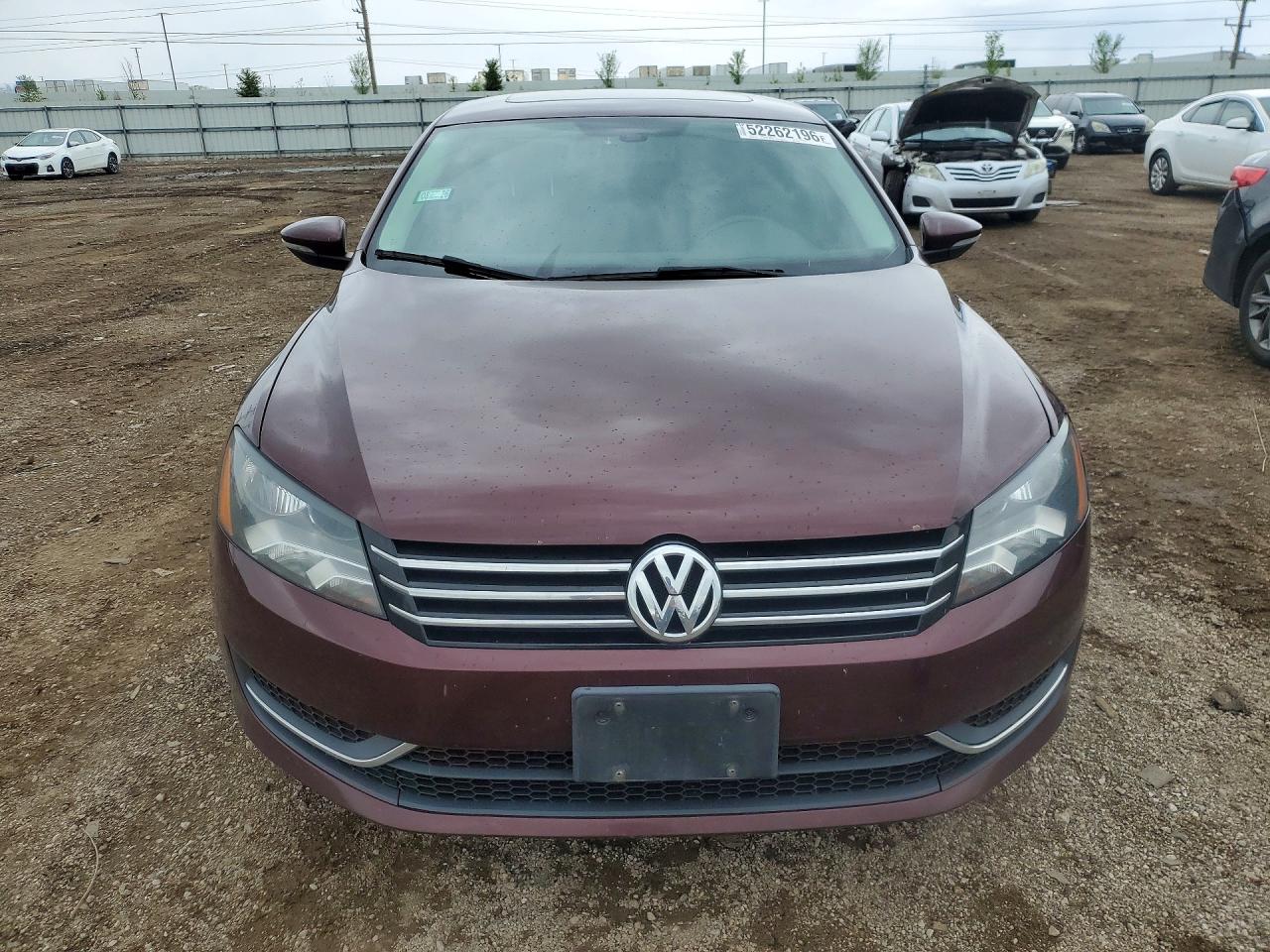 2012 Volkswagen Passat Se Maroon vin: 1VWBP7A34CC039826
