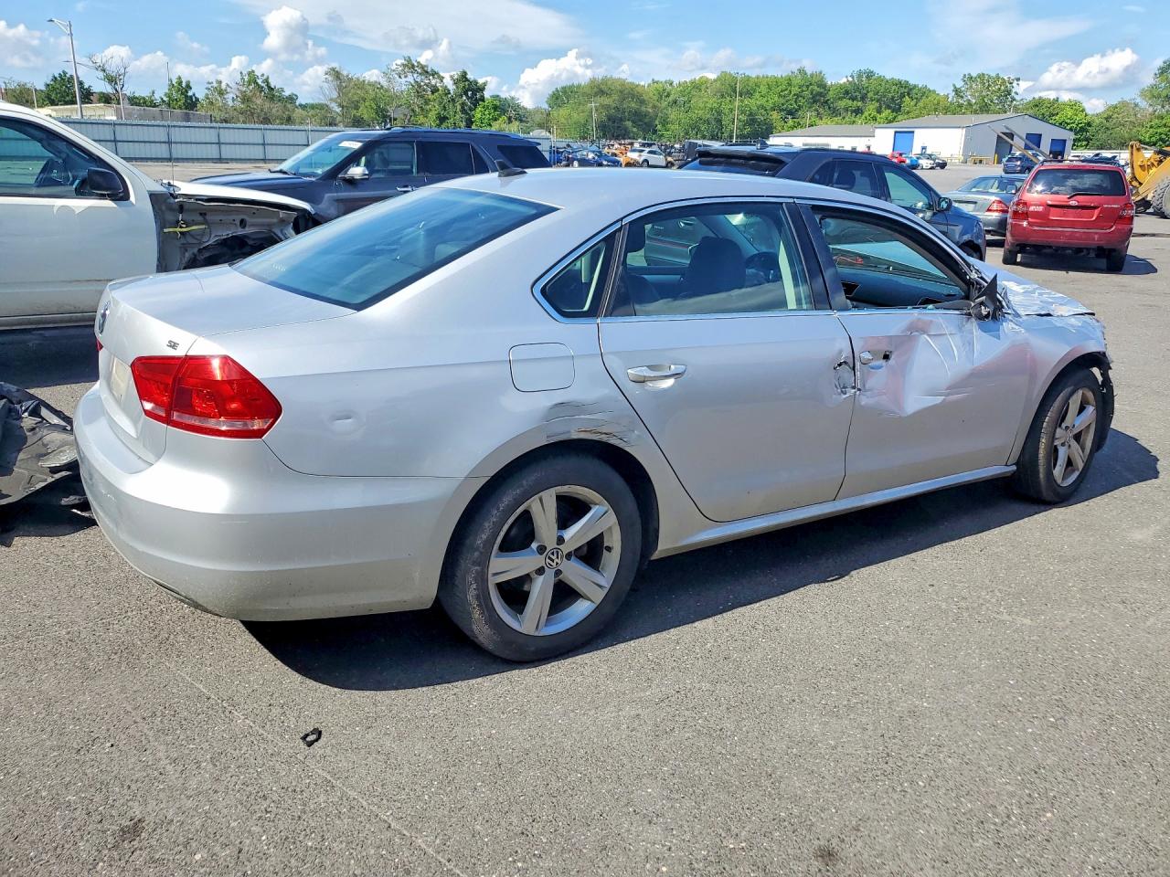 2012 Volkswagen Passat Se Silver vin: 1VWBP7A34CC089271