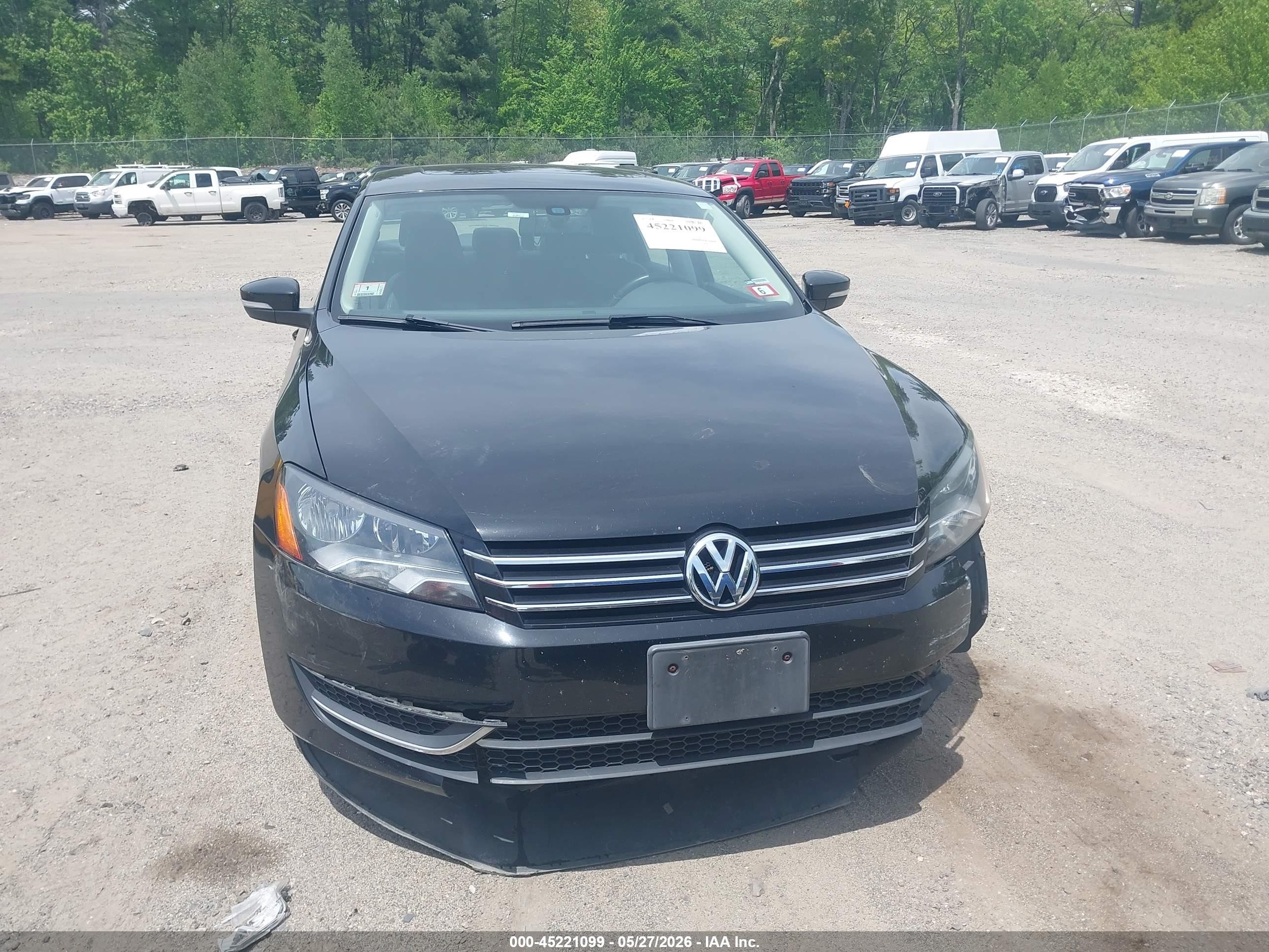 2013 Volkswagen Passat 2.5l Se Black vin: 1VWBP7A34DC016287