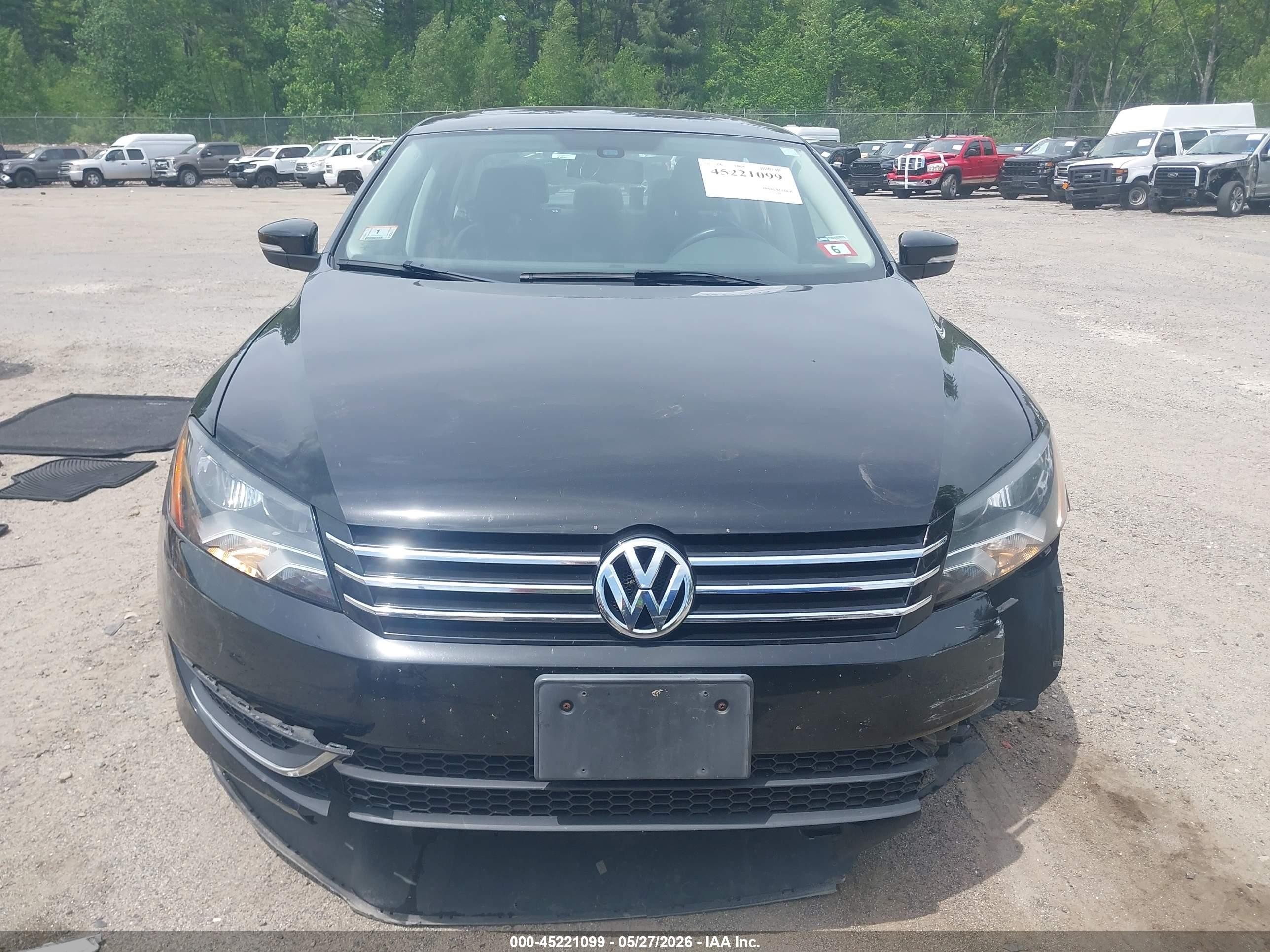 2013 Volkswagen Passat 2.5l Se Black vin: 1VWBP7A34DC016287
