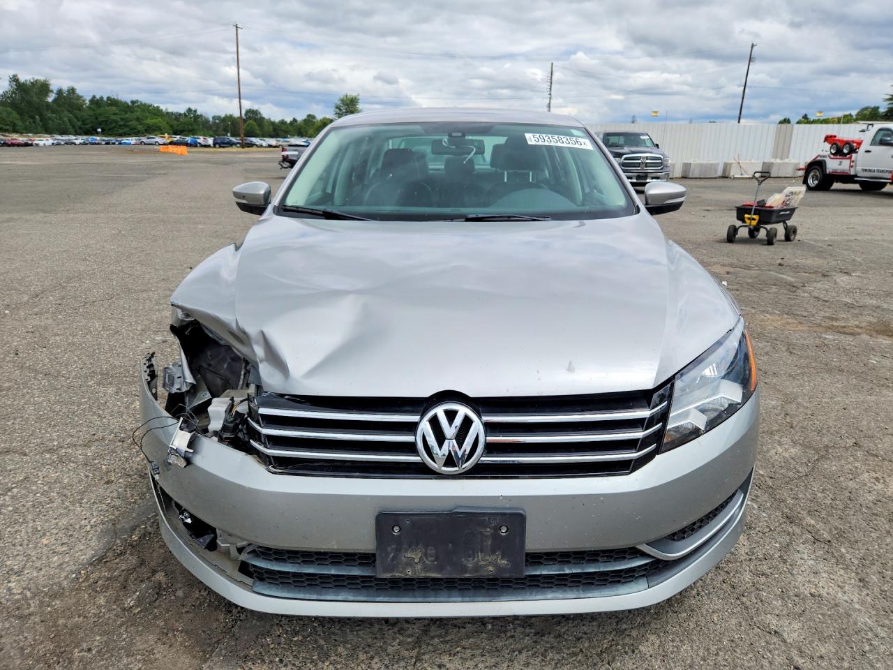 2013 Volkswagen Passat Se Silver vin: 1VWBP7A34DC018797