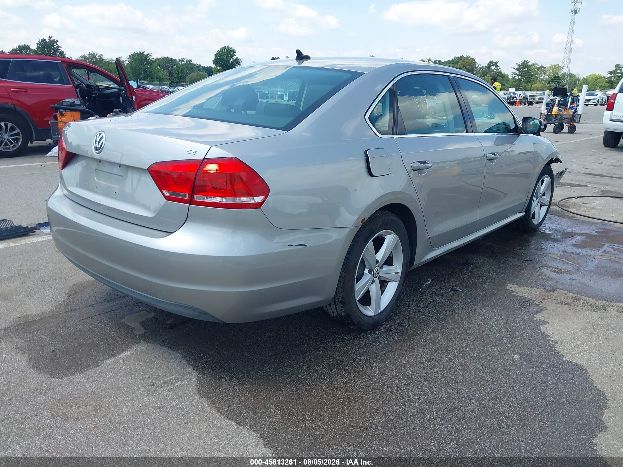 2013 Volkswagen Passat 2.5l Se Gray vin: 1VWBP7A34DC074724