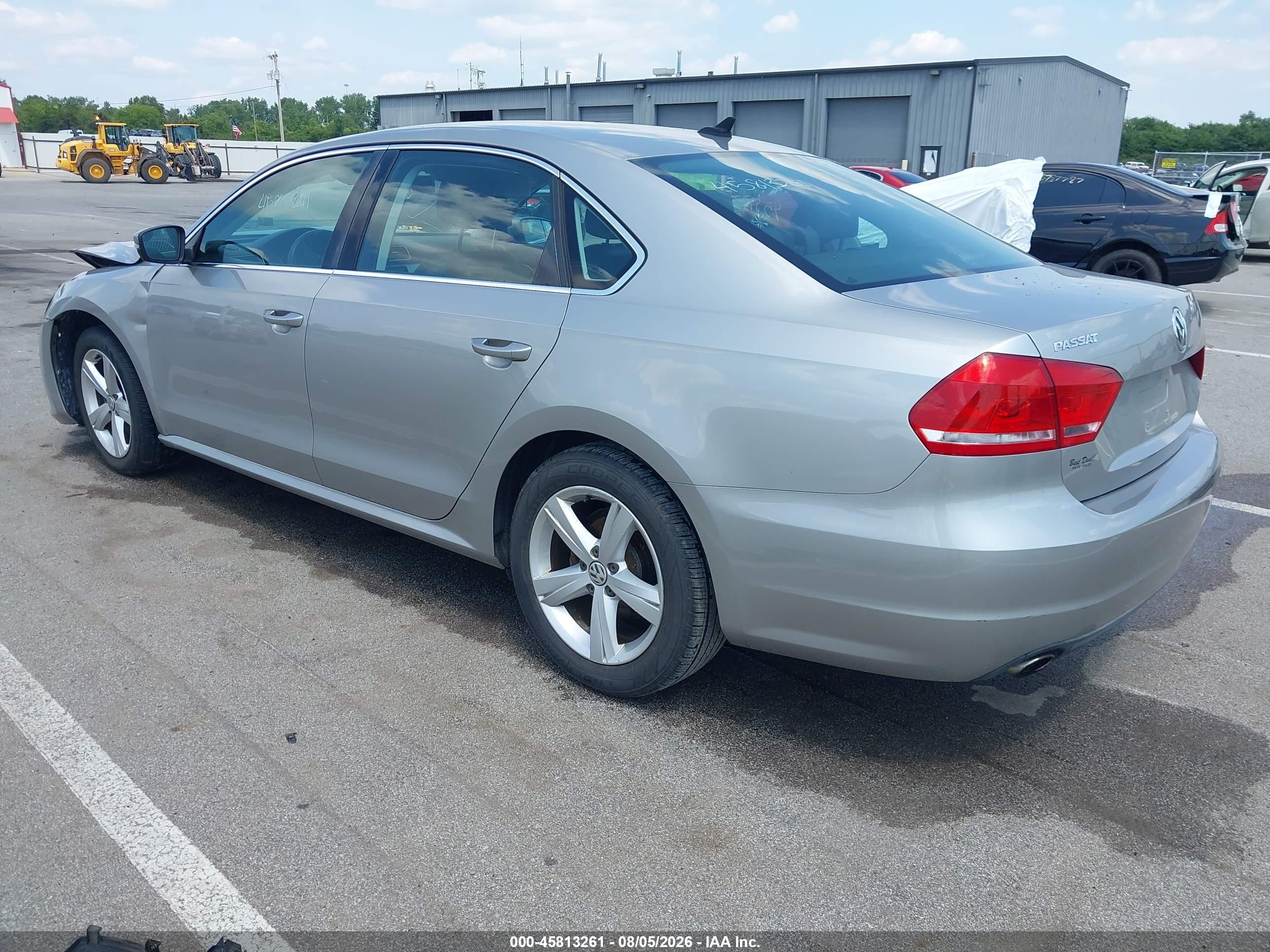 2013 Volkswagen Passat 2.5l Se Gray vin: 1VWBP7A34DC074724
