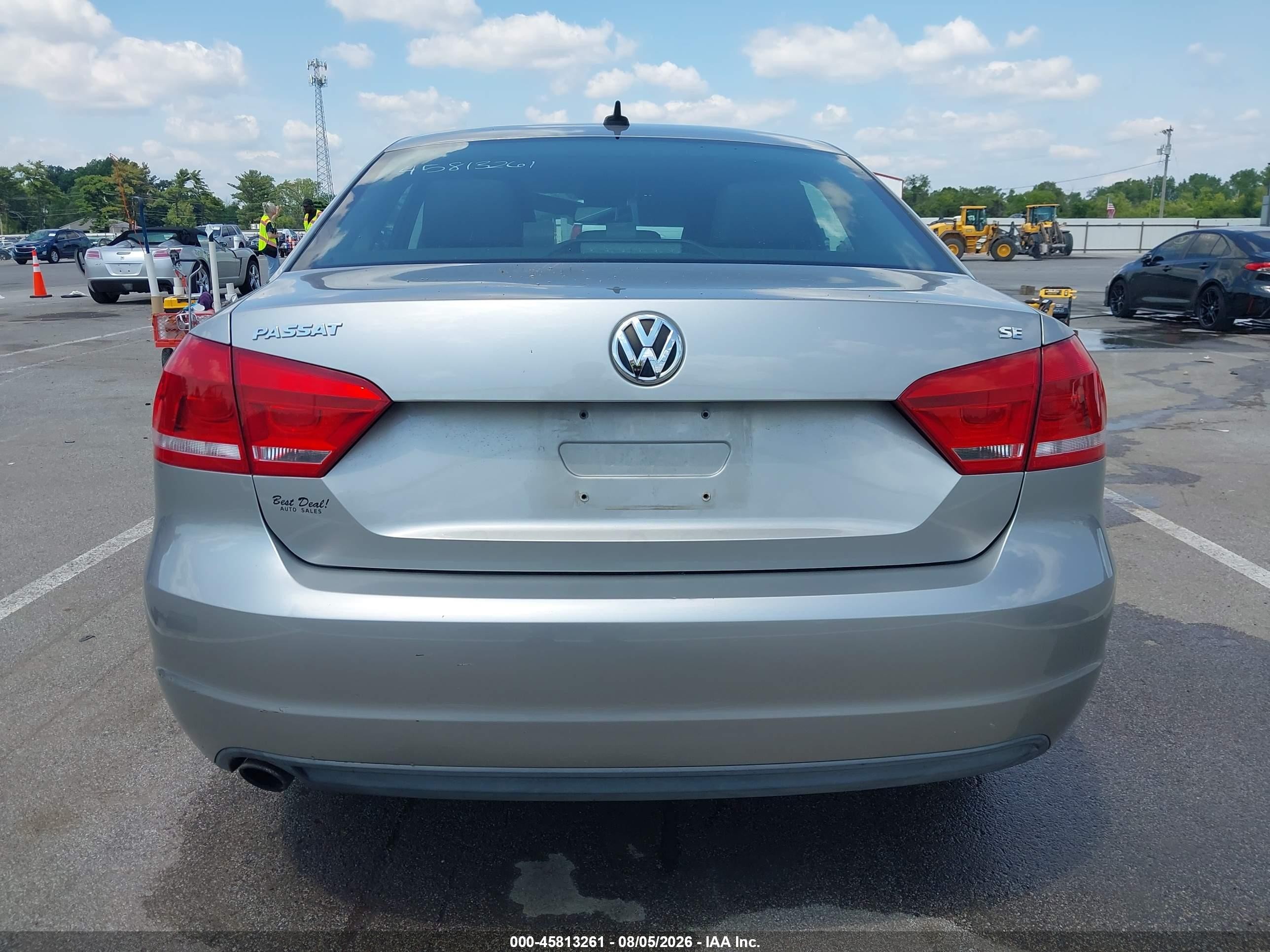 2013 Volkswagen Passat 2.5l Se Gray vin: 1VWBP7A34DC074724