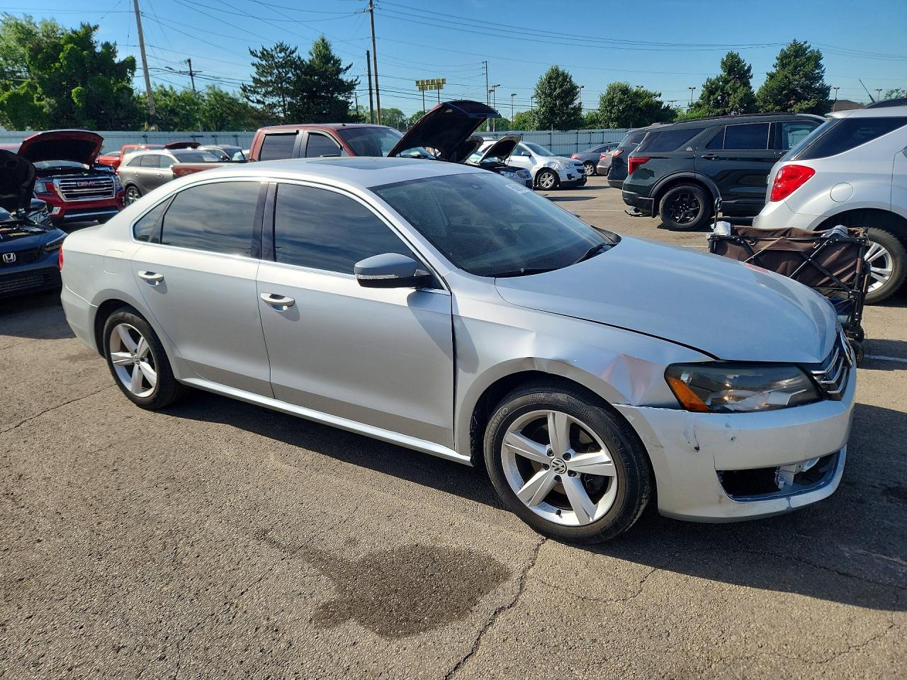 2013 Volkswagen Passat Se Silver vin: 1VWBP7A34DC082189