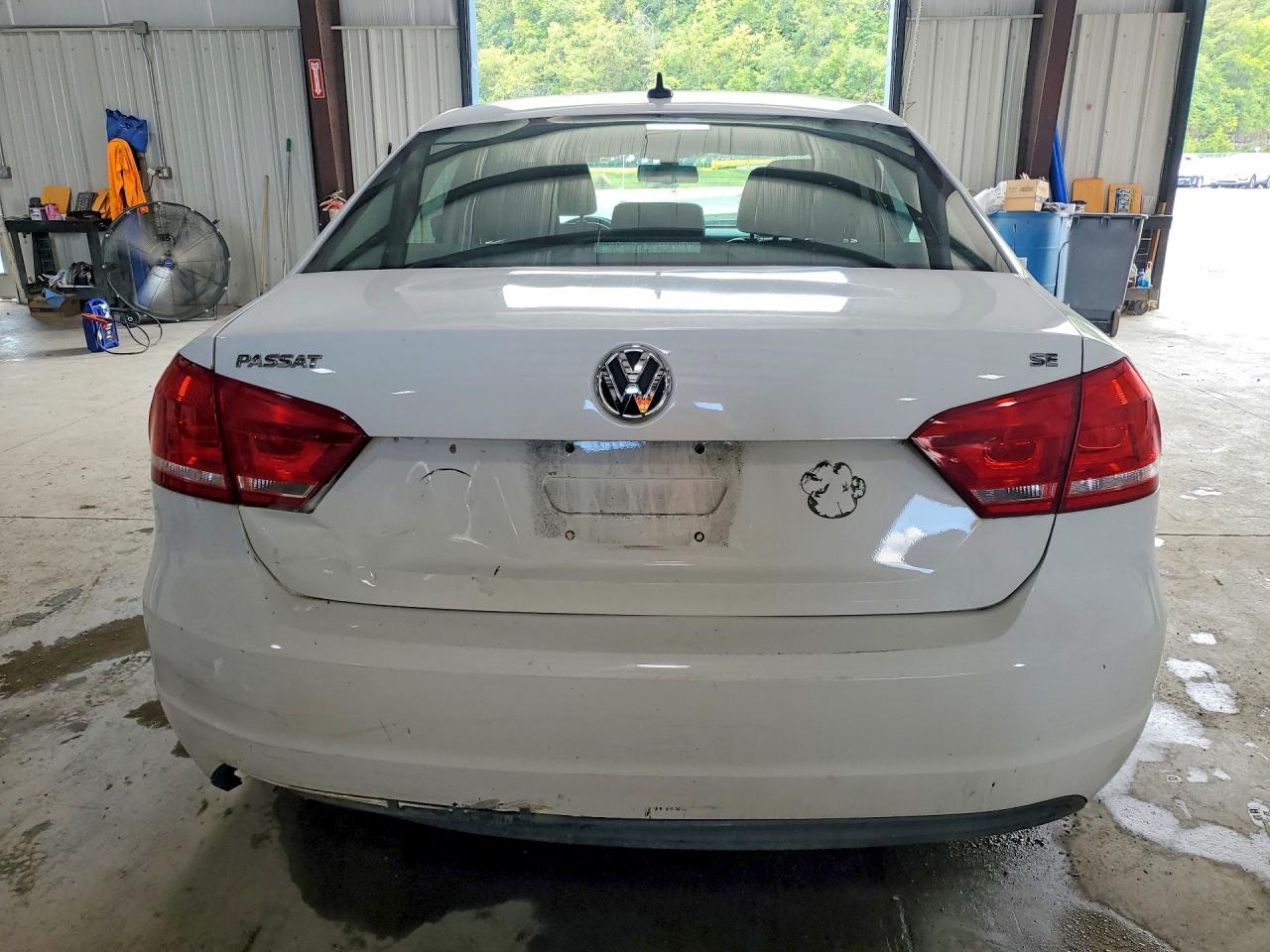 2013 Volkswagen Passat Se White vin: 1VWBP7A34DC092043