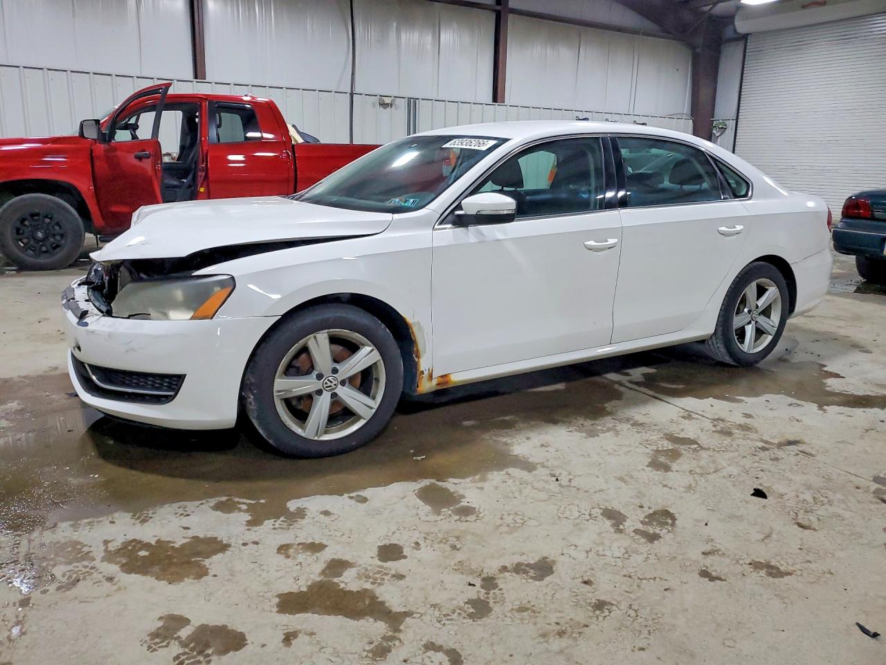 2013 Volkswagen Passat Se White vin: 1VWBP7A34DC092043