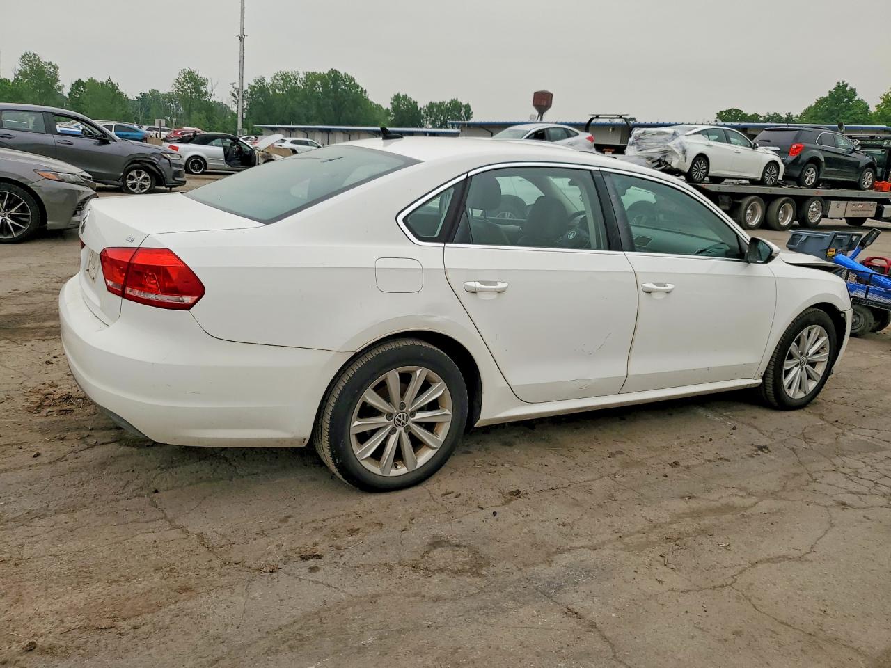 2012 Volkswagen Passat Se White vin: 1VWBP7A35CC014160