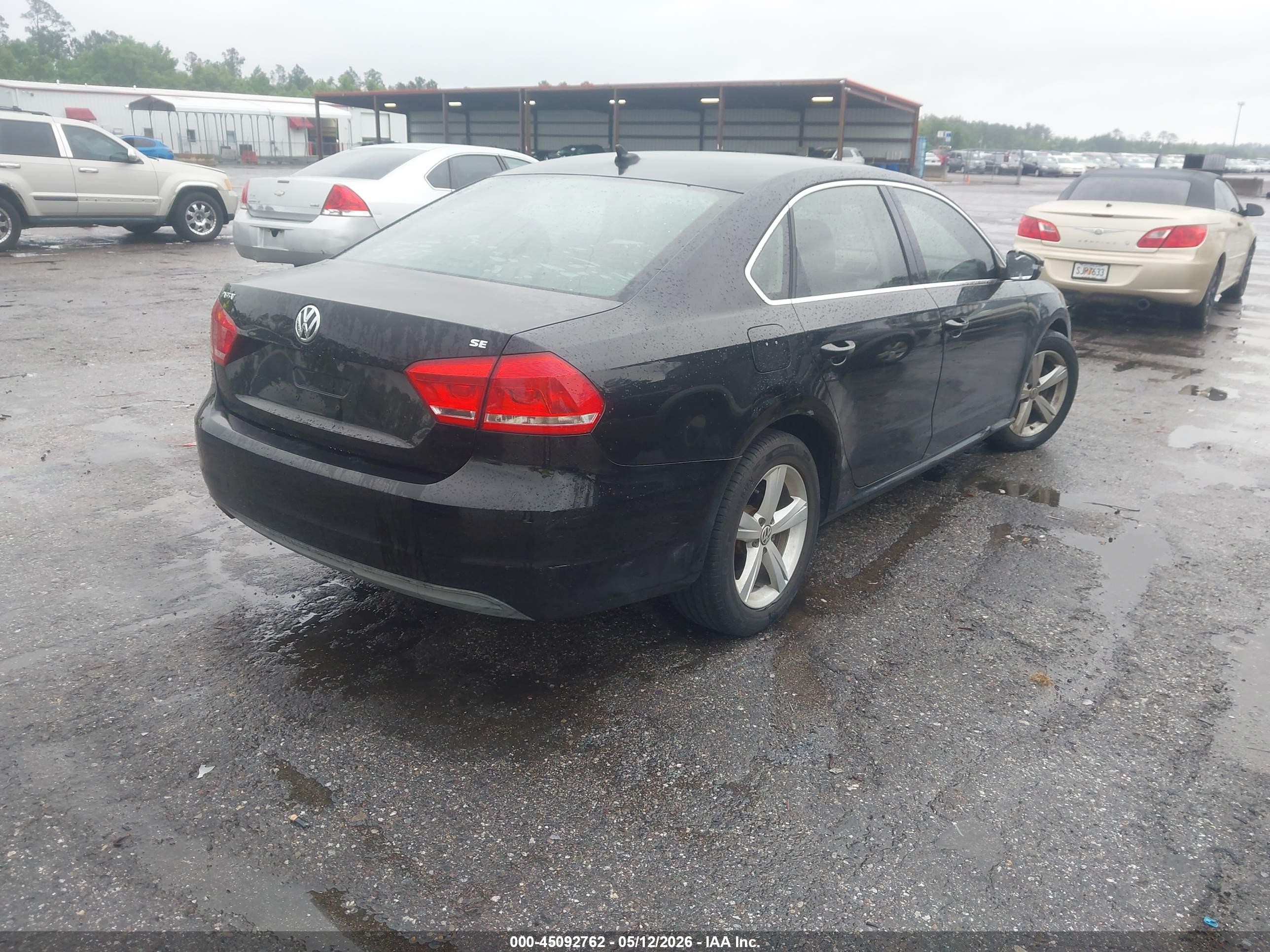 2013 Volkswagen Passat 2.5l Se Black vin: 1VWBP7A35DC003502