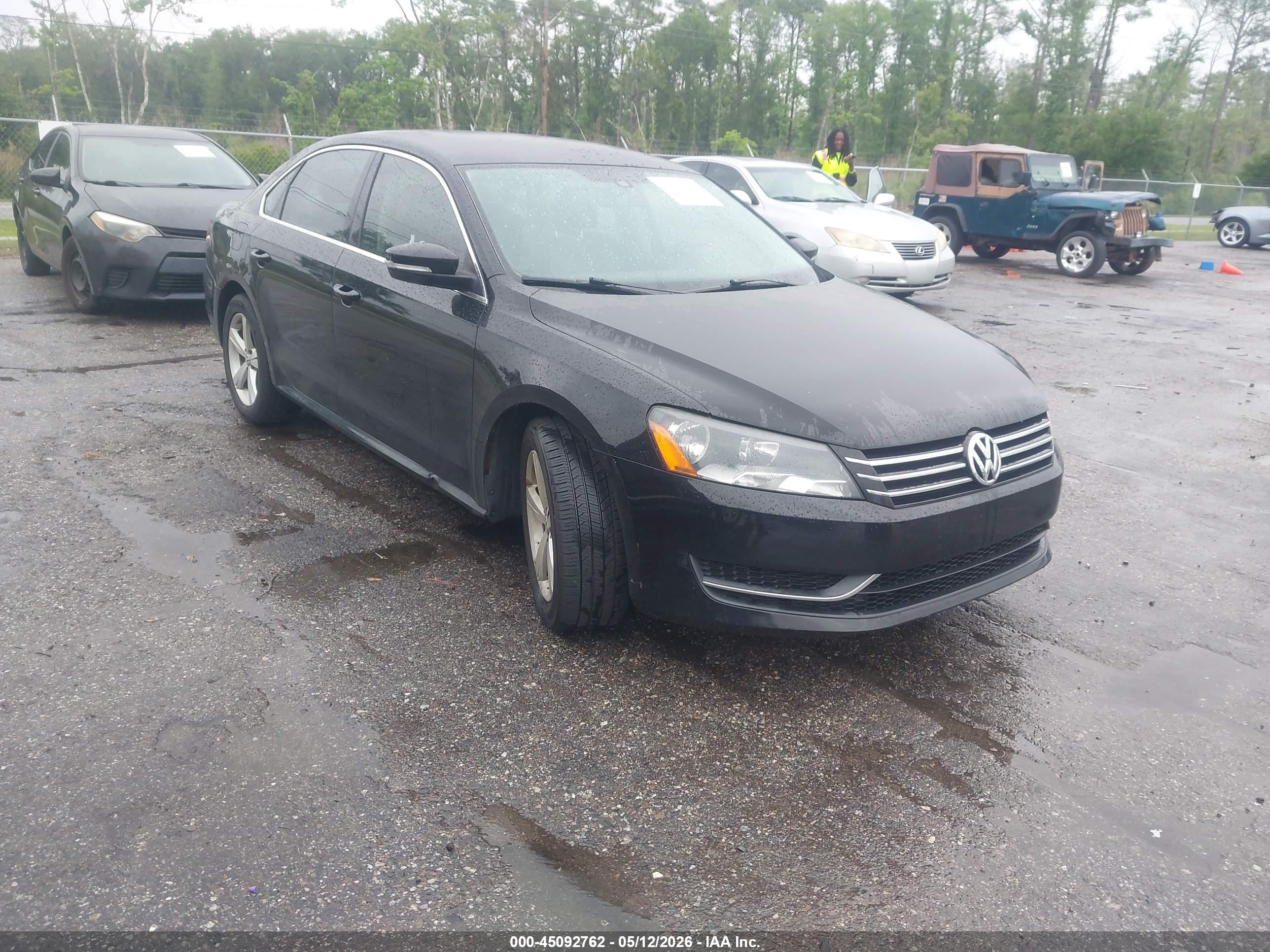 2013 Volkswagen Passat 2.5l Se Black vin: 1VWBP7A35DC003502