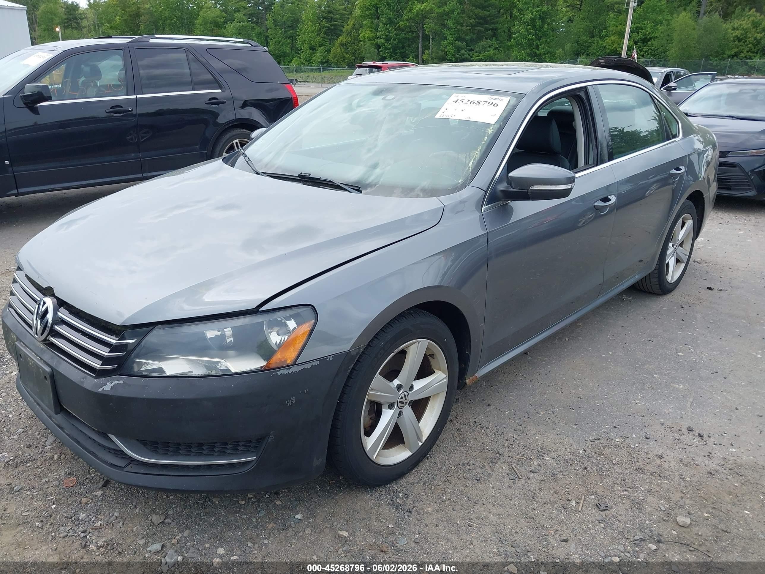 2013 Volkswagen Passat 2.5l Se Серый vin: 1VWBP7A35DC023684