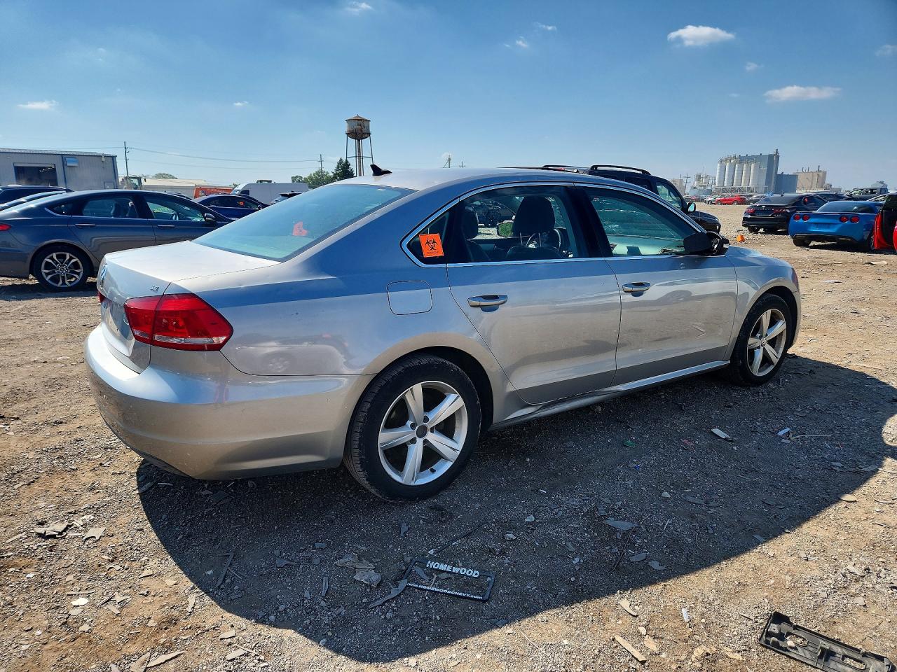 2013 Volkswagen Passat Se Silver vin: 1VWBP7A35DC024110