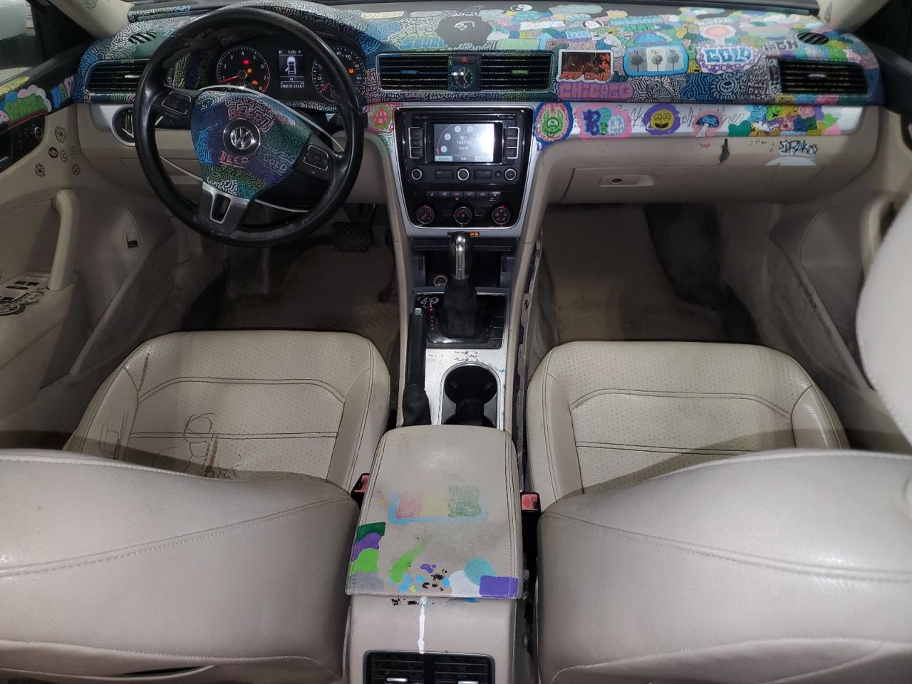 2013 Volkswagen Passat Se White vin: 1VWBP7A35DC033227