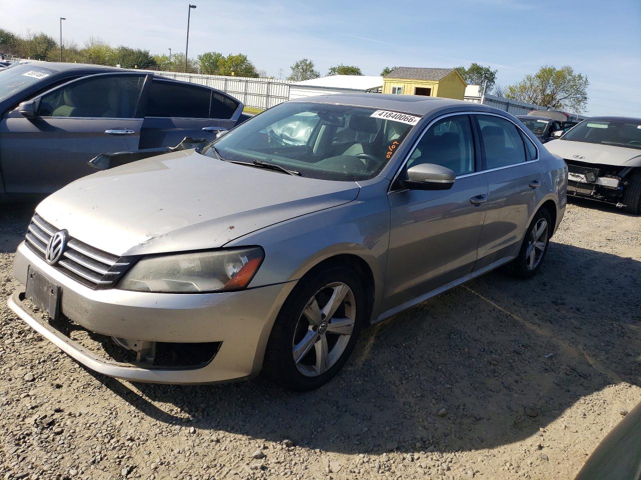 2013 Volkswagen Passat Se Silver vin: 1VWBP7A35DC049685
