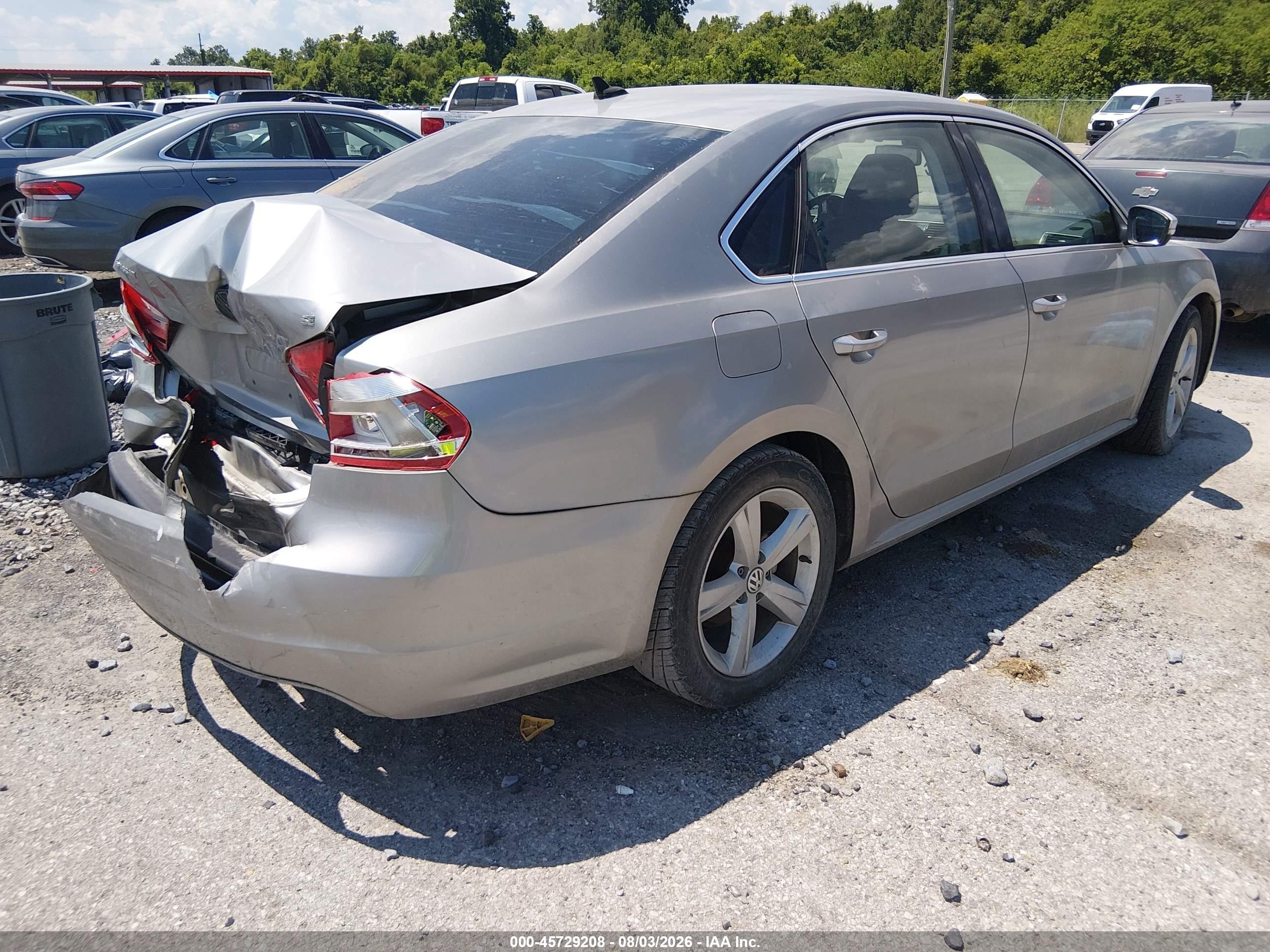 2013 Volkswagen Passat 2.5l Se Silver vin: 1VWBP7A35DC050321