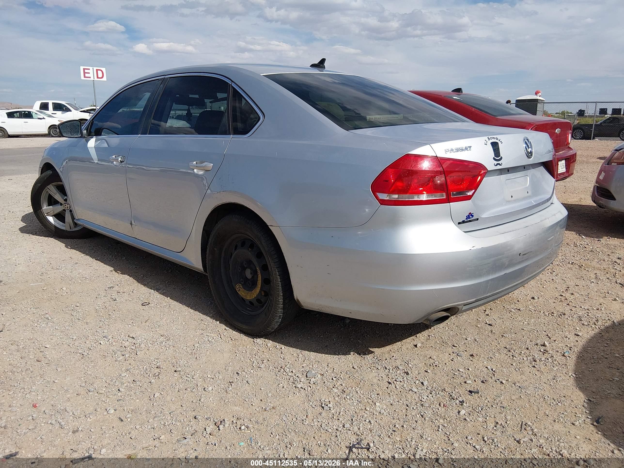 2013 Volkswagen Passat 2.5l Se Silver vin: 1VWBP7A35DC122800