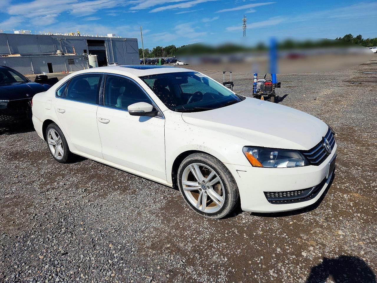2014 Volkswagen Passat Se White vin: 1VWBP7A35EC010578