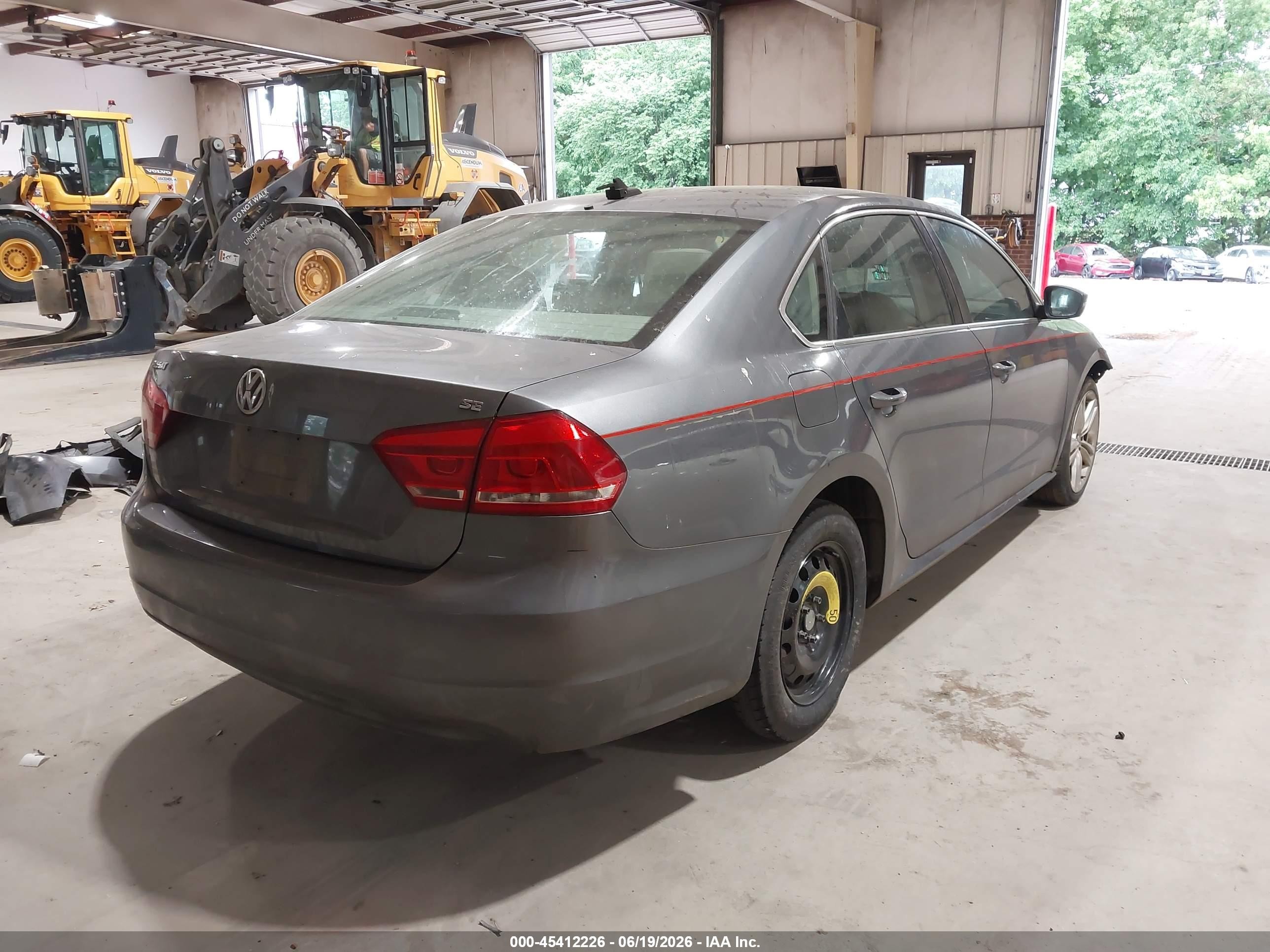 2014 Volkswagen Passat 2.5l Se Gray vin: 1VWBP7A35EC016087