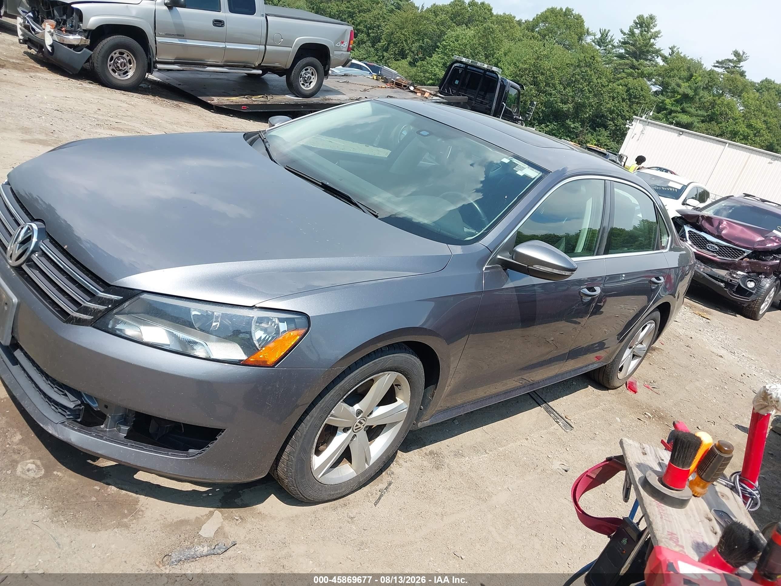 2012 Volkswagen Passat 2.5l Se Gray vin: 1VWBP7A36CC031775