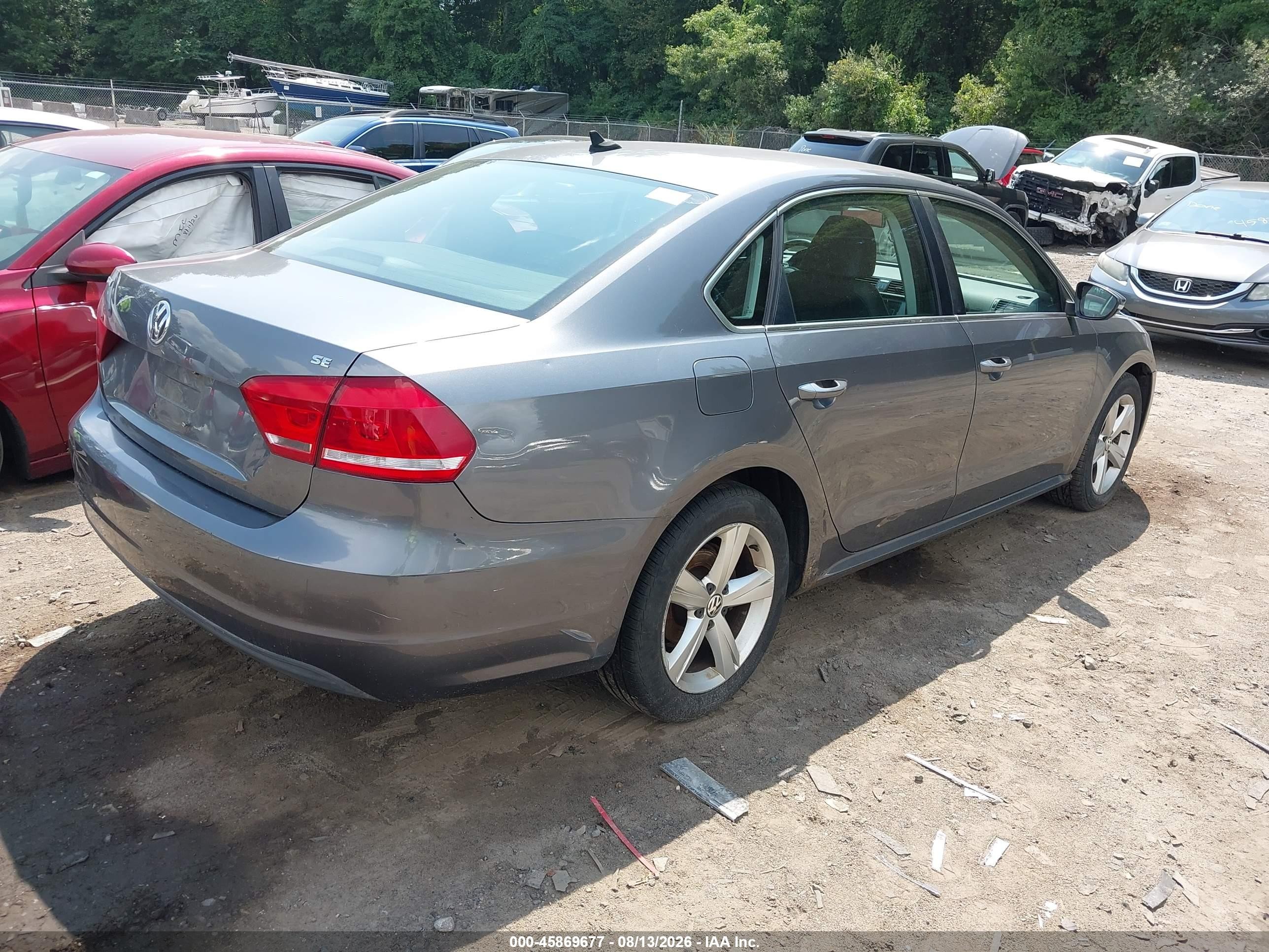 2012 Volkswagen Passat 2.5l Se Gray vin: 1VWBP7A36CC031775