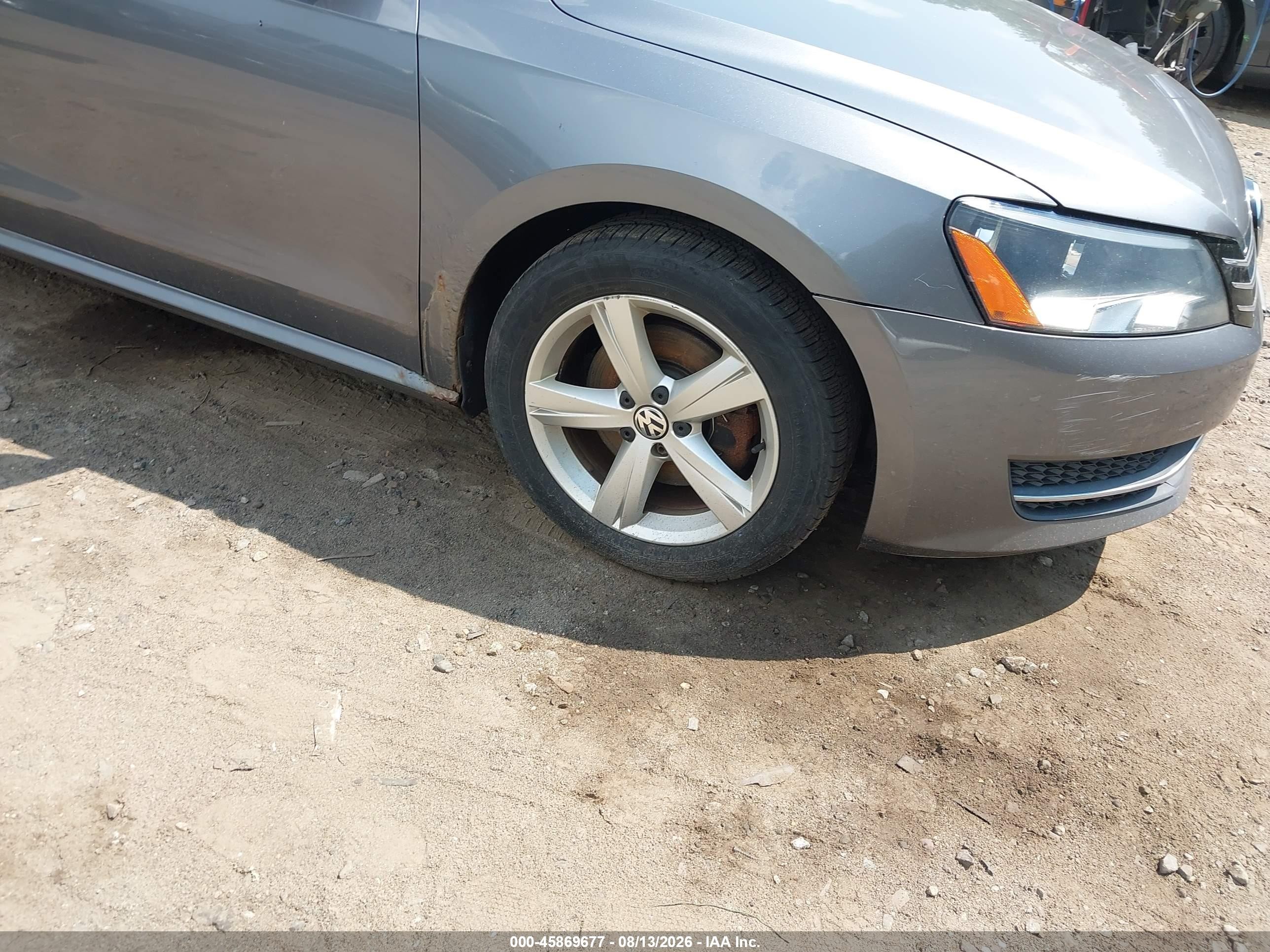 2012 Volkswagen Passat 2.5l Se Gray vin: 1VWBP7A36CC031775