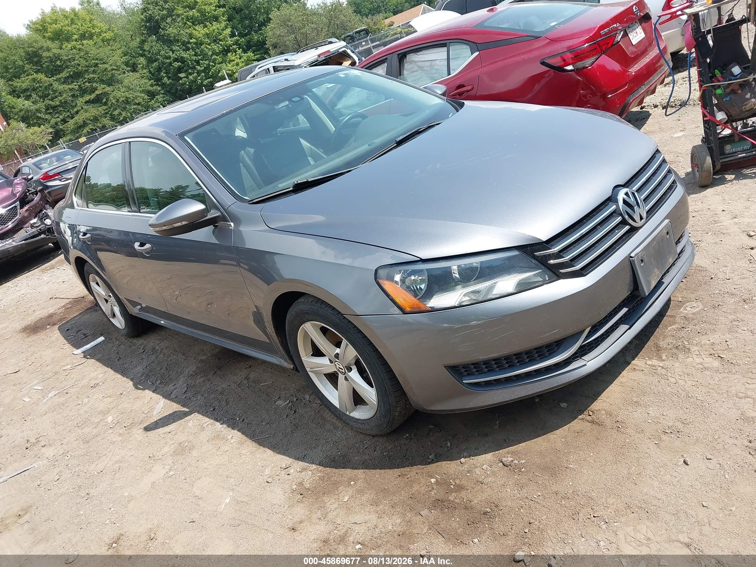2012 Volkswagen Passat 2.5l Se Gray vin: 1VWBP7A36CC031775