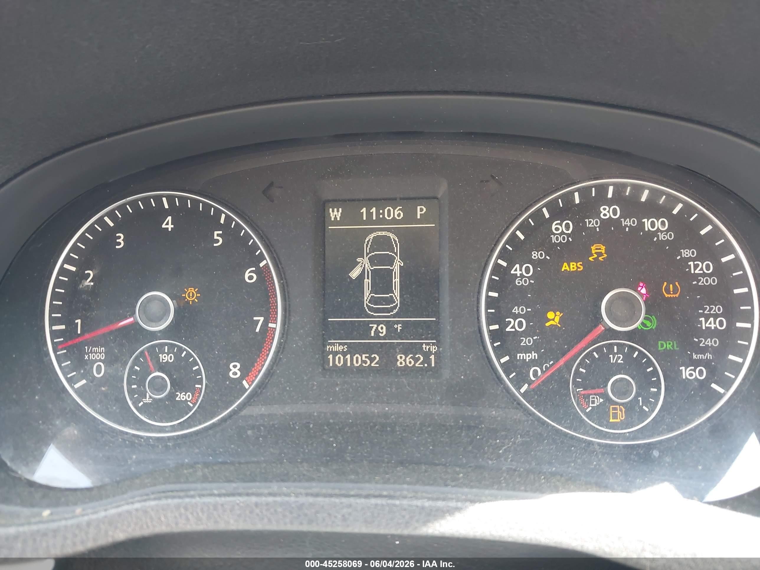 2012 Volkswagen Passat 2.5l Se Black vin: 1VWBP7A36CC044073