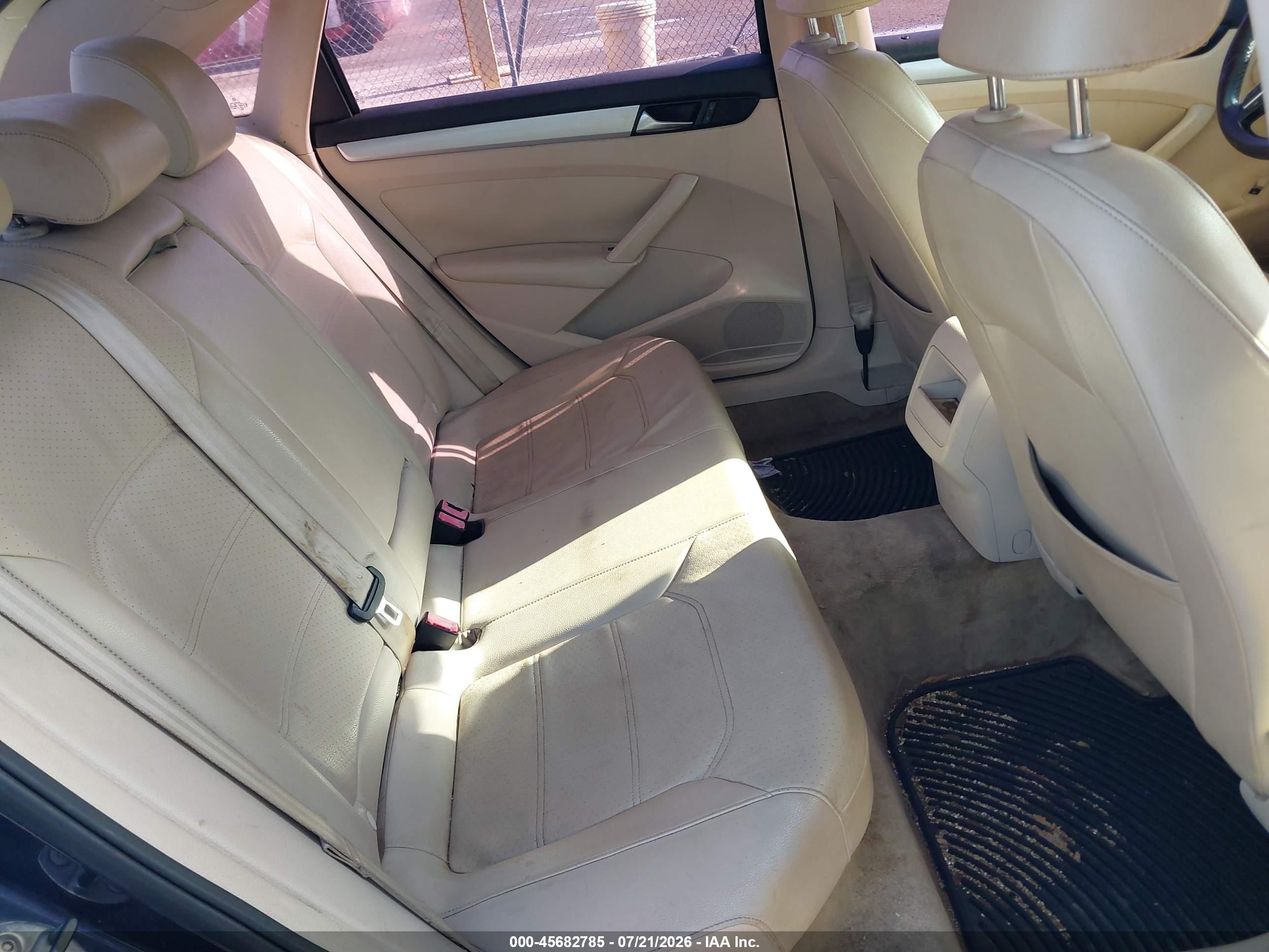 2012 Volkswagen Passat 2.5l Se Blue vin: 1VWBP7A36CC092026