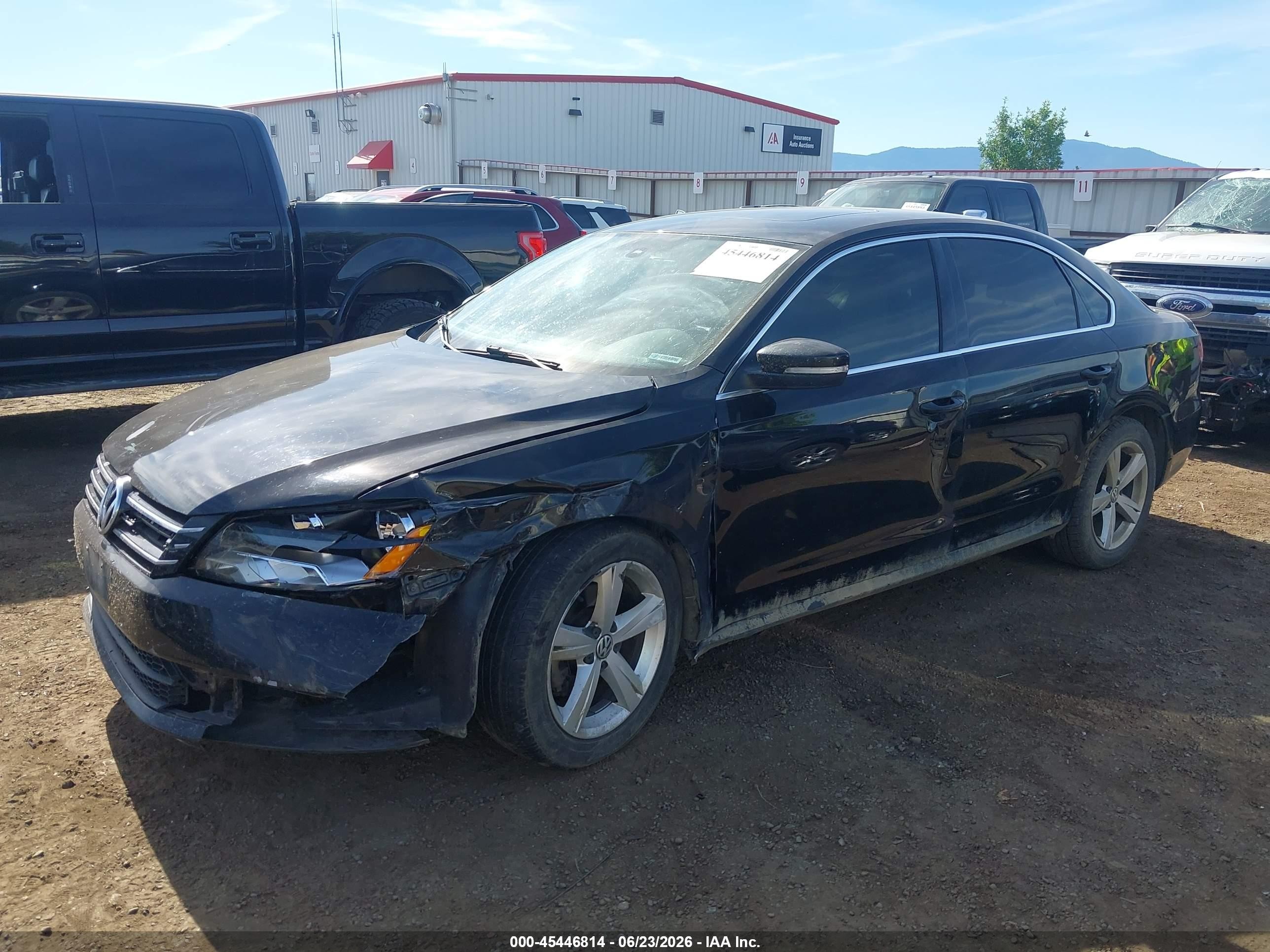 2013 Volkswagen Passat 2.5l Se Black vin: 1VWBP7A36DC025931