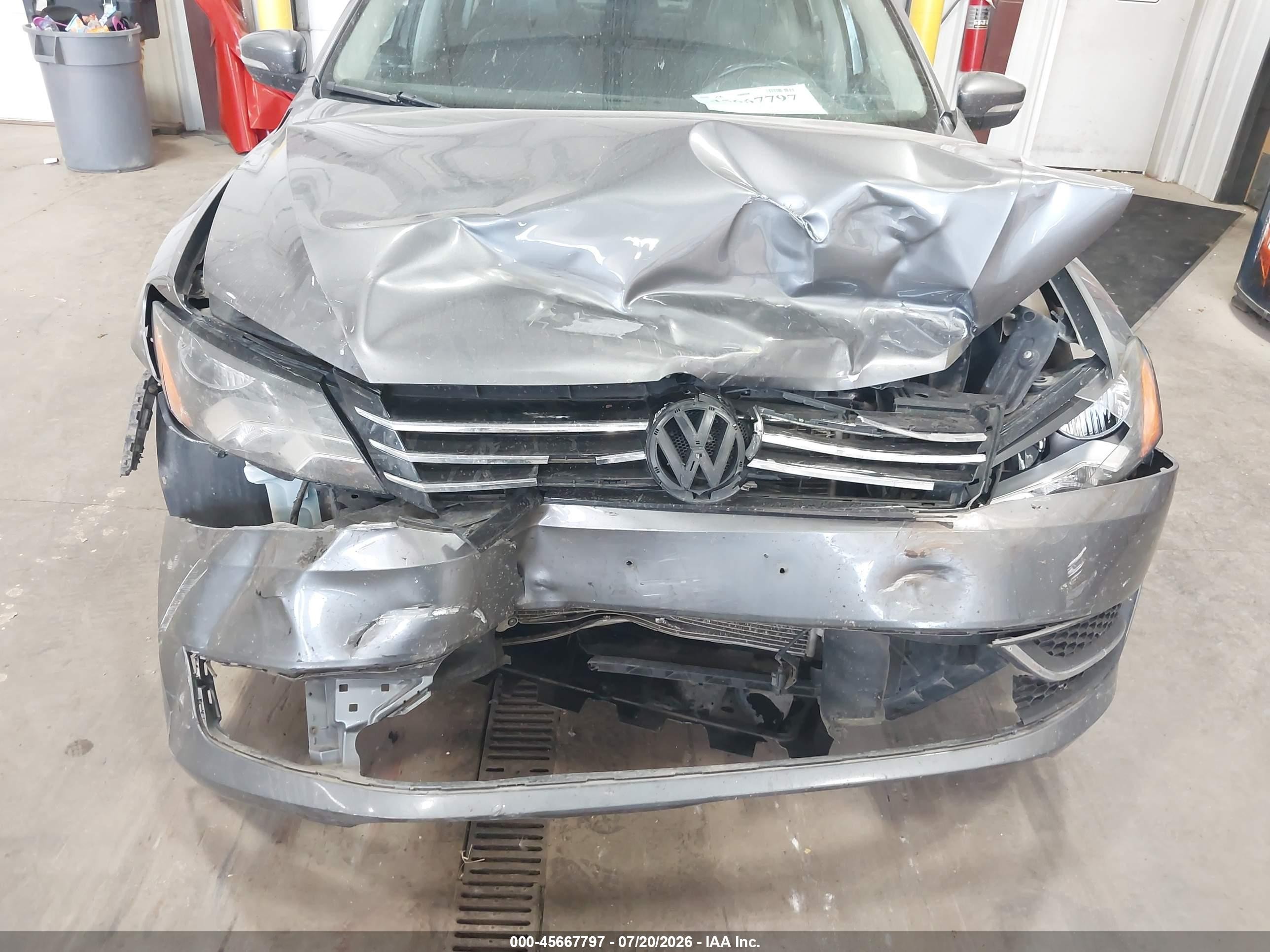 2013 Volkswagen Passat 2.5l Se Gray vin: 1VWBP7A36DC051977