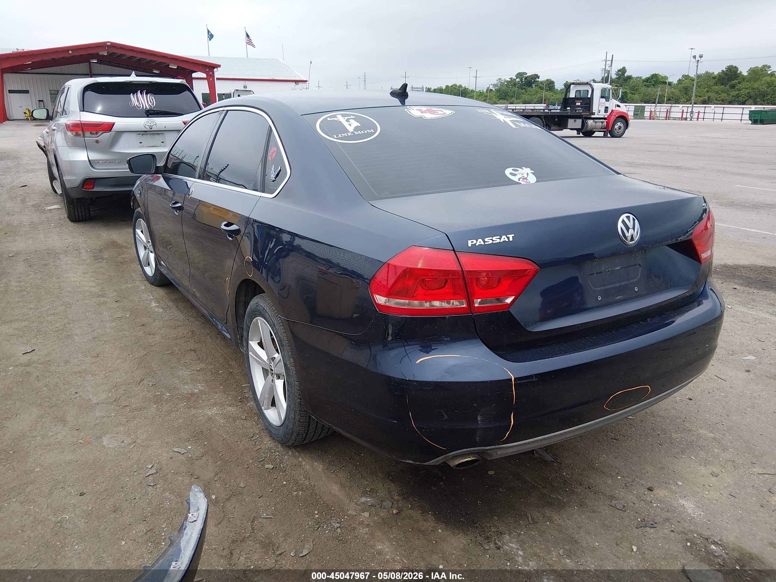 2013 Volkswagen Passat 2.5l Se Blue vin: 1VWBP7A36DC059867