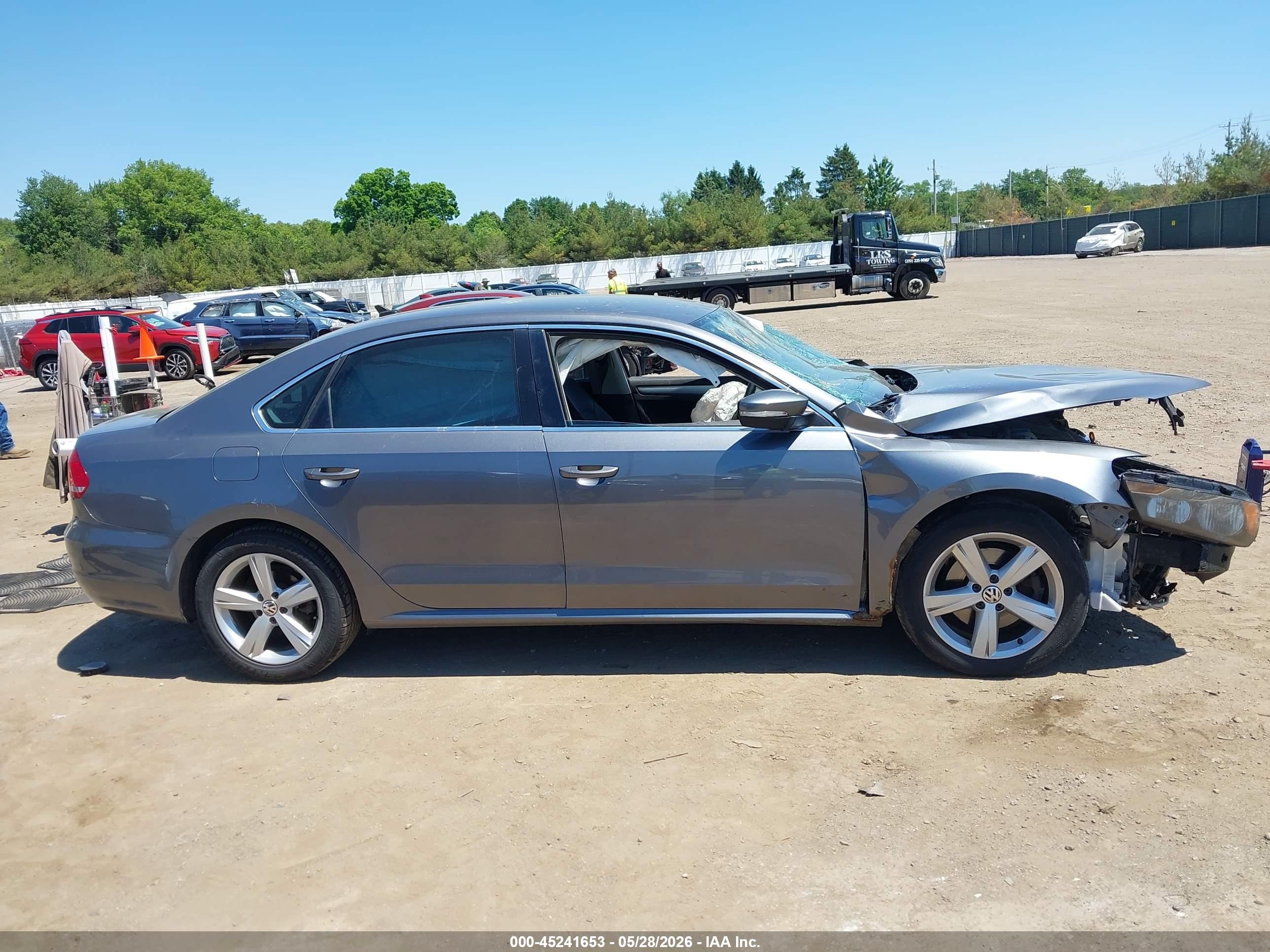 2013 Volkswagen Passat 2.5l Se Gray vin: 1VWBP7A36DC088382