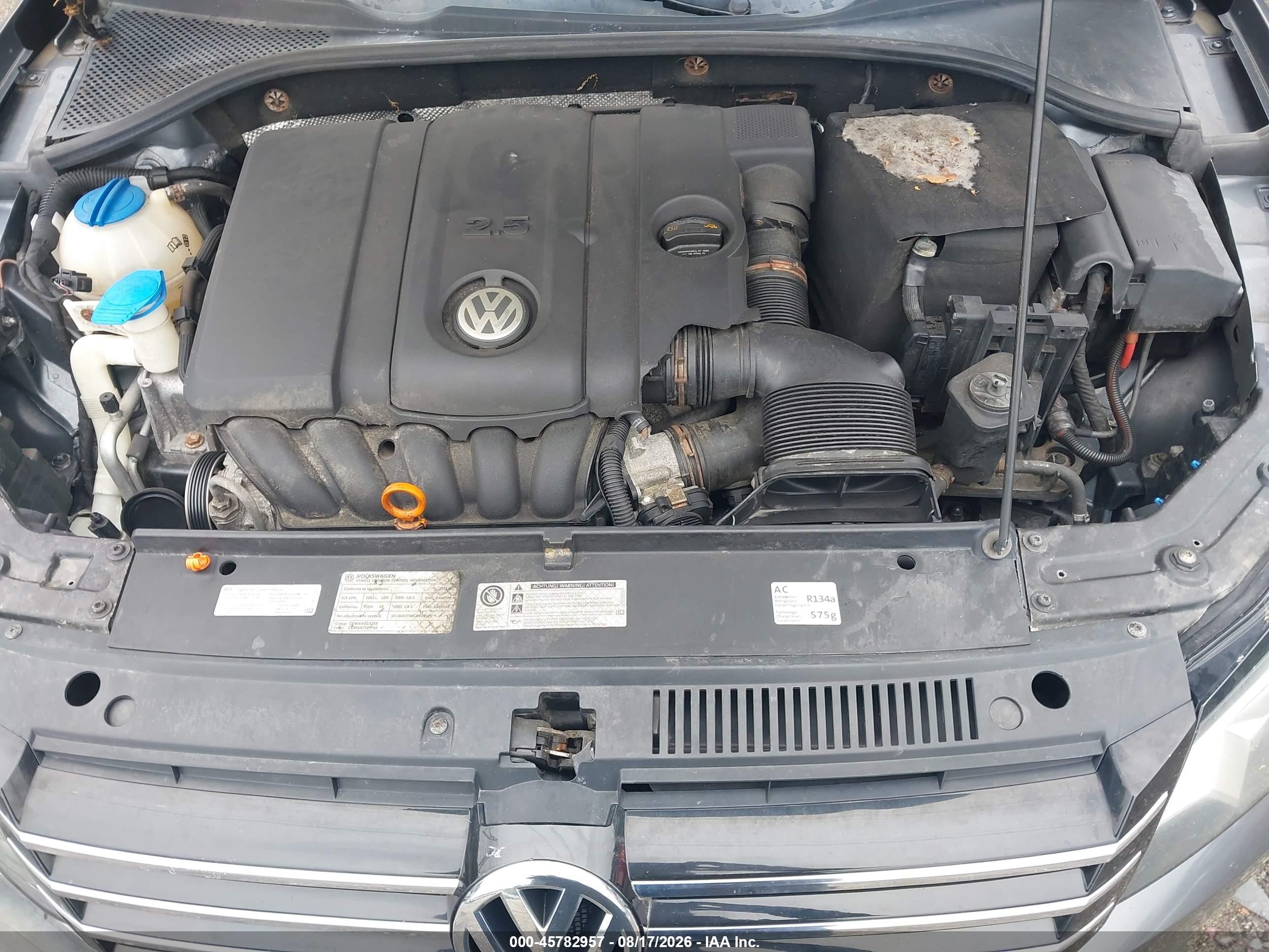 2012 Volkswagen Passat 2.5l Se Серебряный vin: 1VWBP7A37CC028612