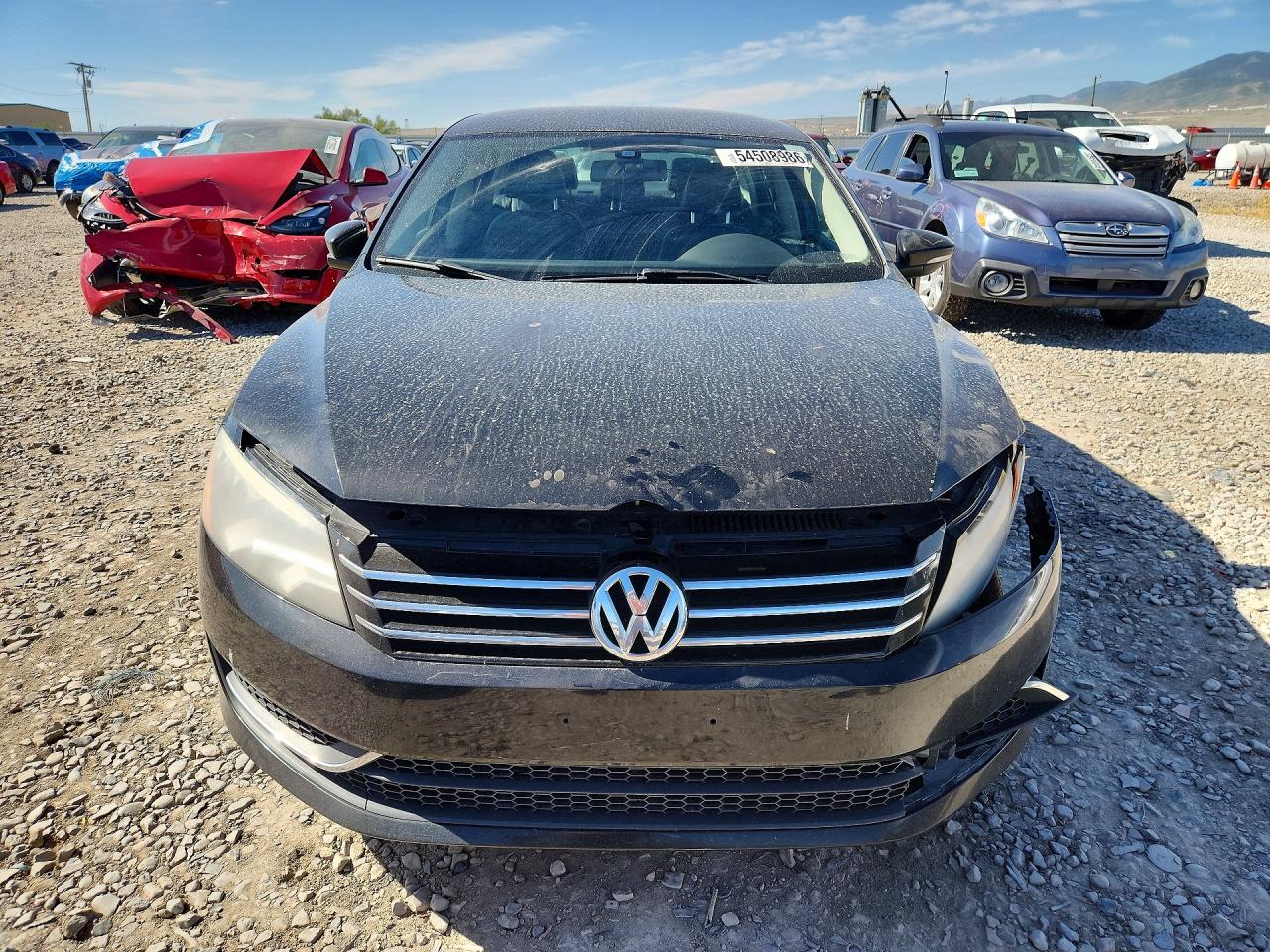 2012 Volkswagen Passat Se Black vin: 1VWBP7A37CC044227