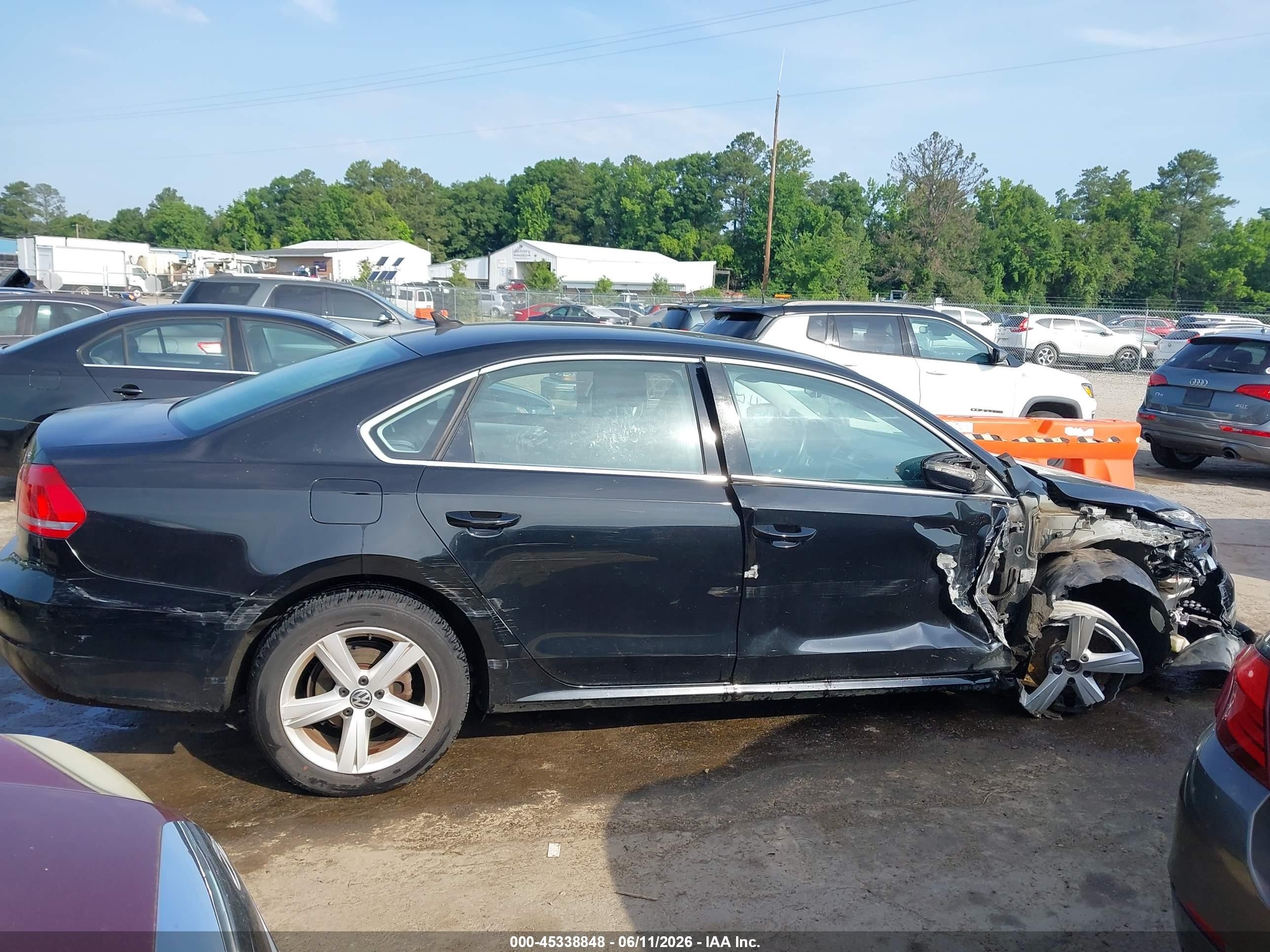 2012 Volkswagen Passat 2.5l Se Black vin: 1VWBP7A37CC081763
