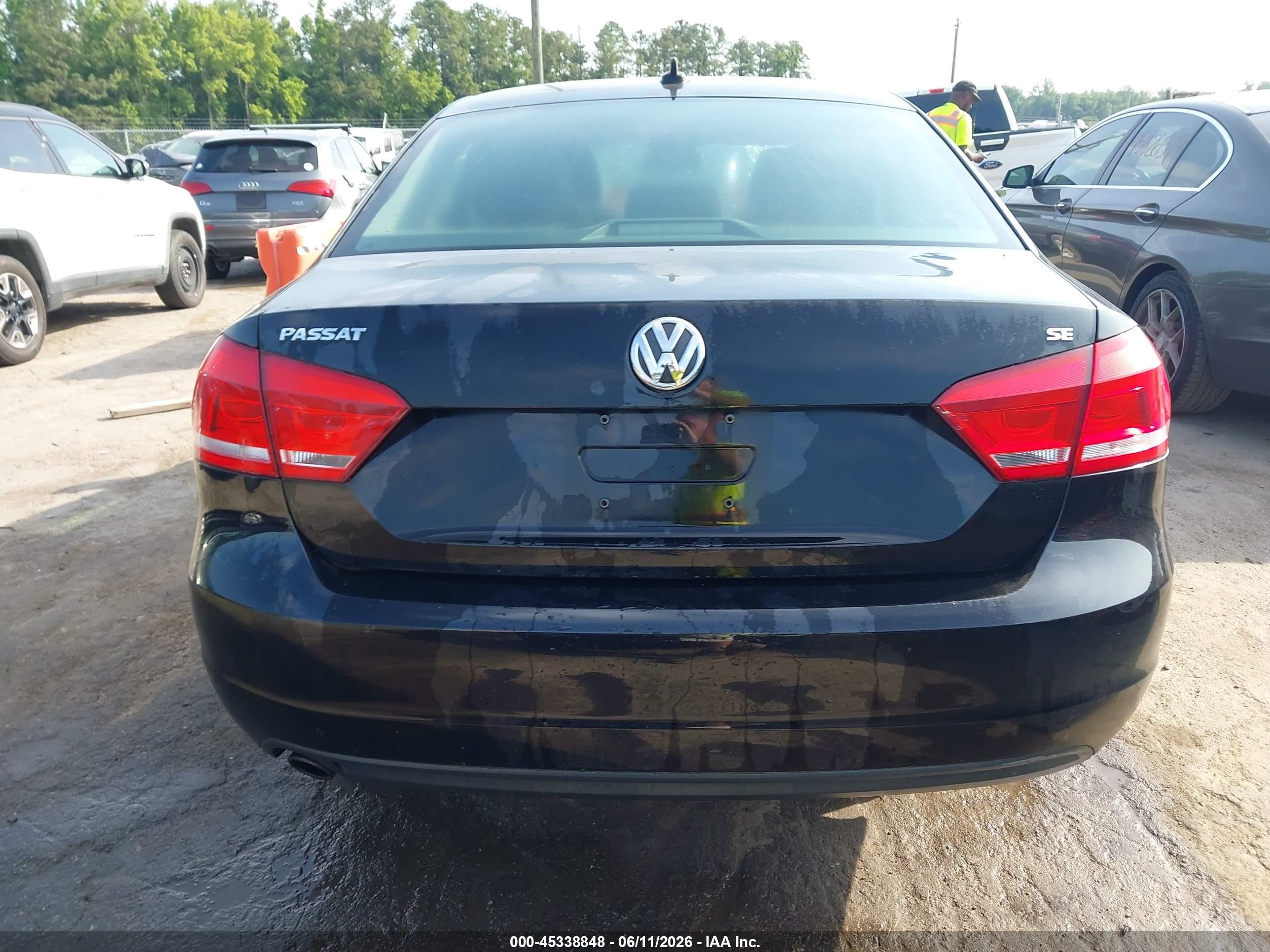 2012 Volkswagen Passat 2.5l Se Black vin: 1VWBP7A37CC081763