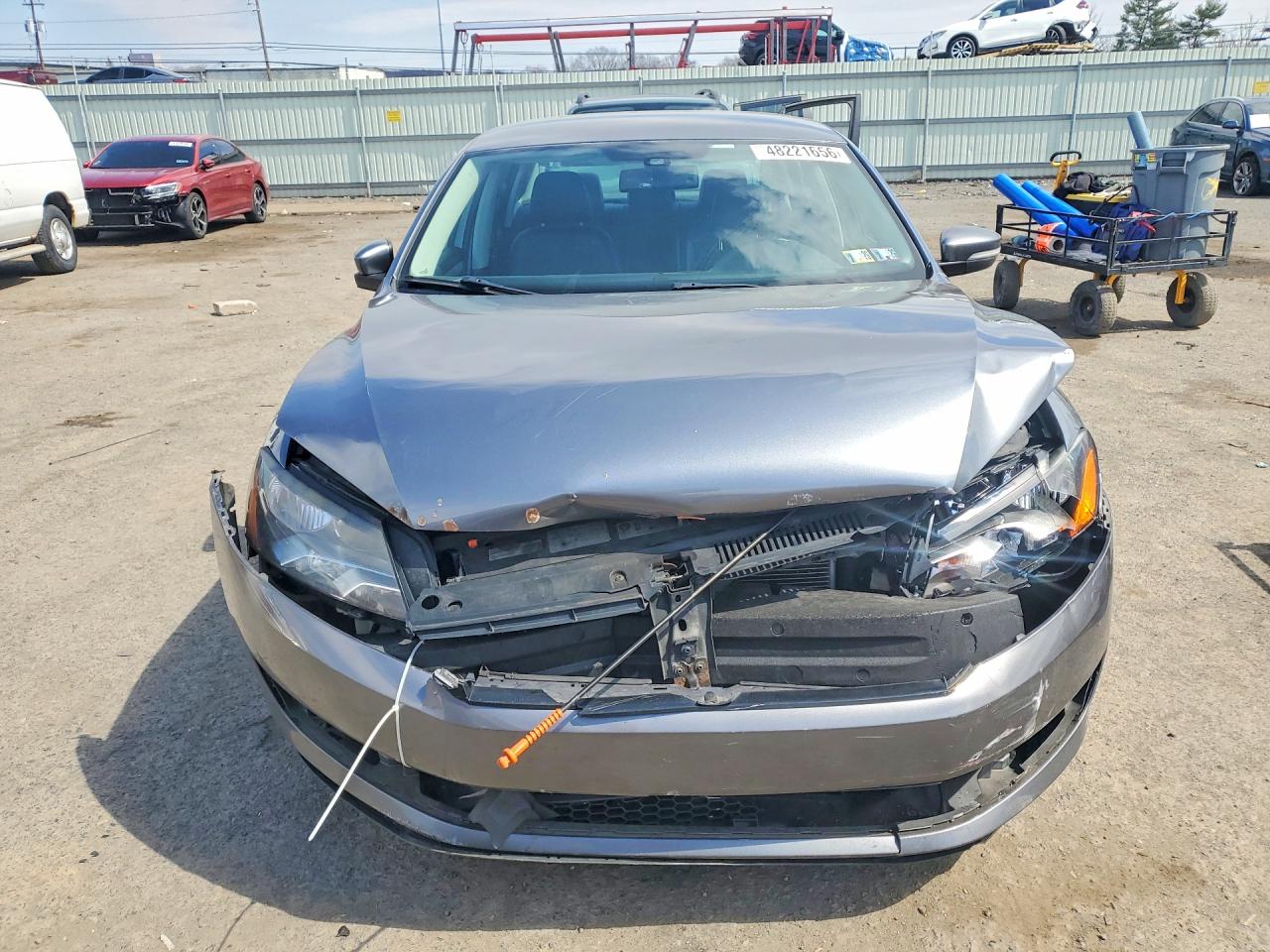 2013 Volkswagen Passat Se Gray vin: 1VWBP7A37DC017207