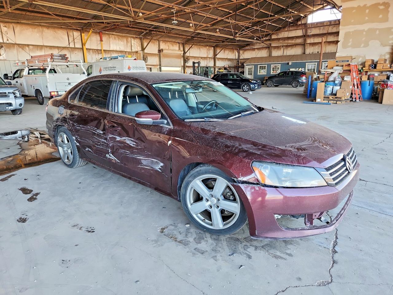 2013 Volkswagen Passat Se Maroon vin: 1VWBP7A37DC027042