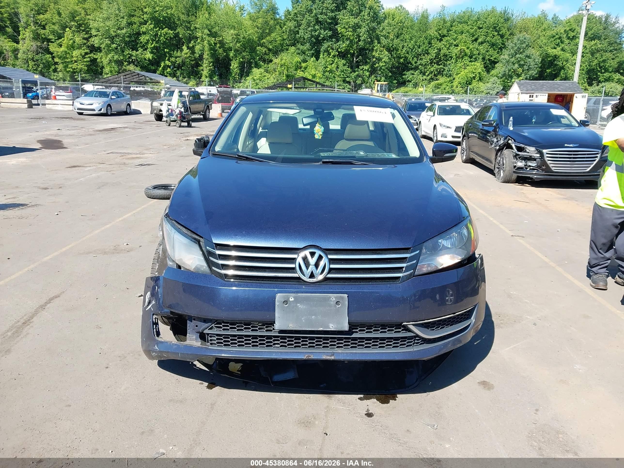 2013 Volkswagen Passat 2.5l Se Blue vin: 1VWBP7A37DC093803