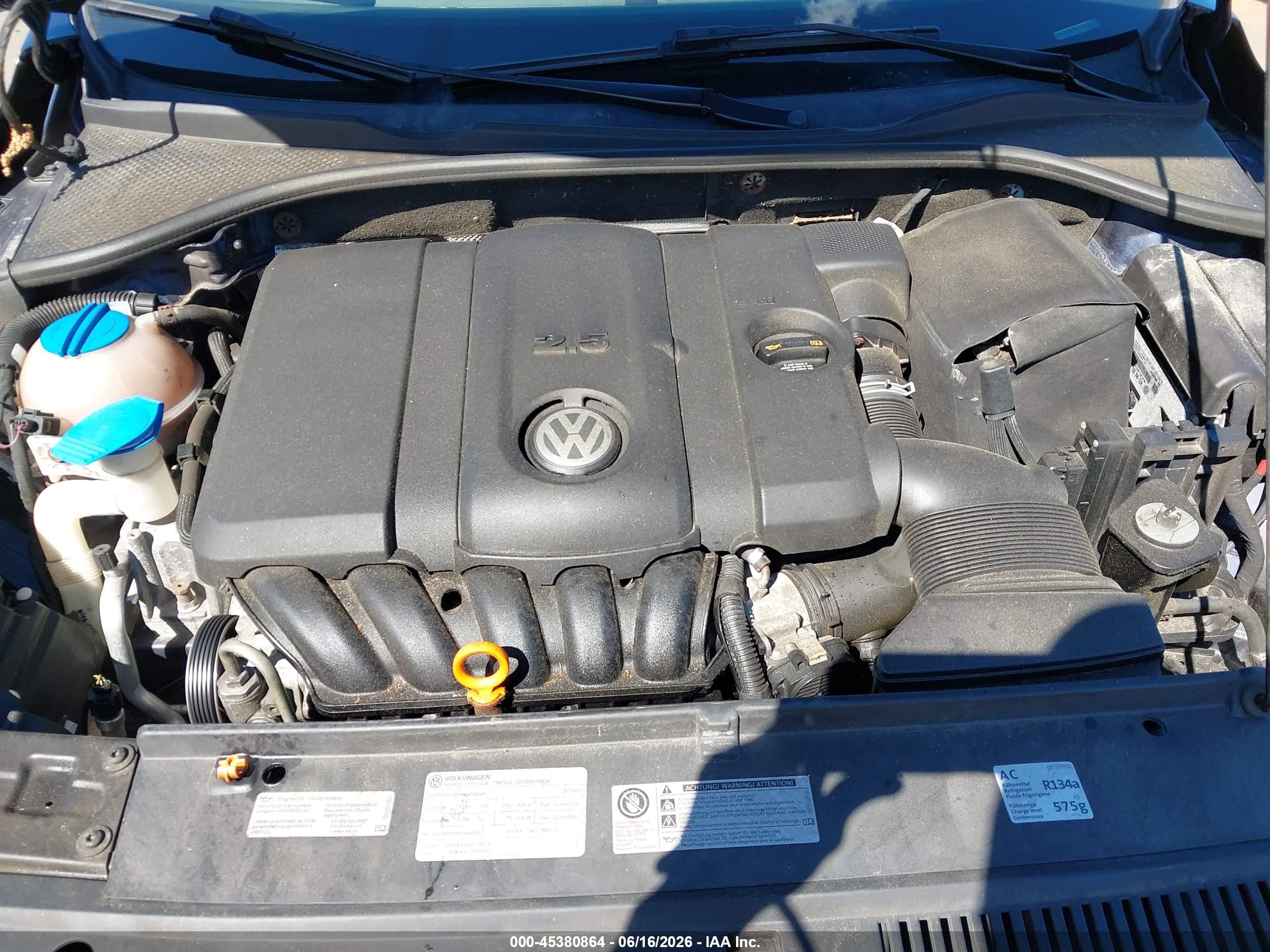 2013 Volkswagen Passat 2.5l Se Blue vin: 1VWBP7A37DC093803