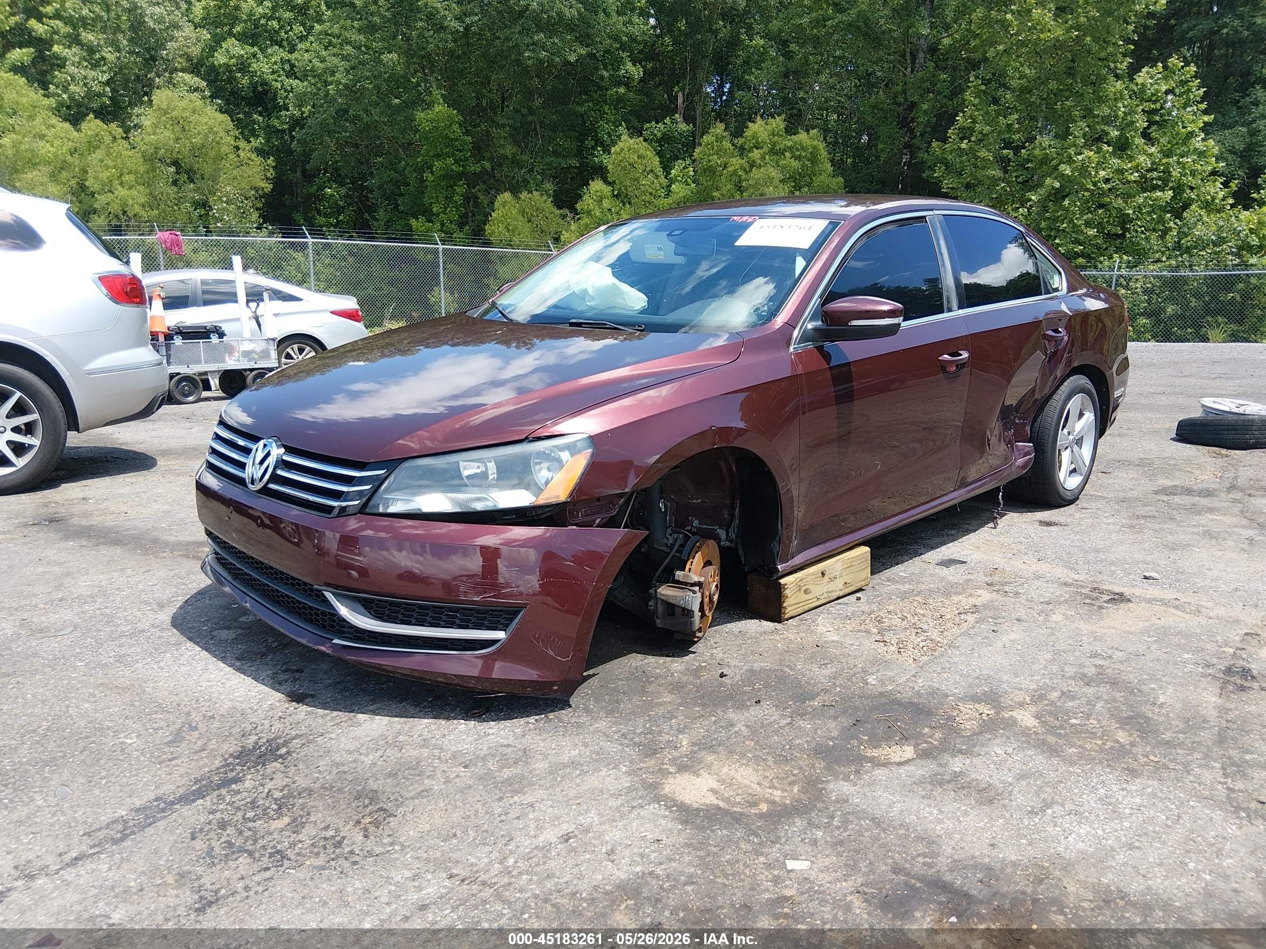 2013 Volkswagen Passat 2.5l Se Maroon vin: 1VWBP7A37DC097527