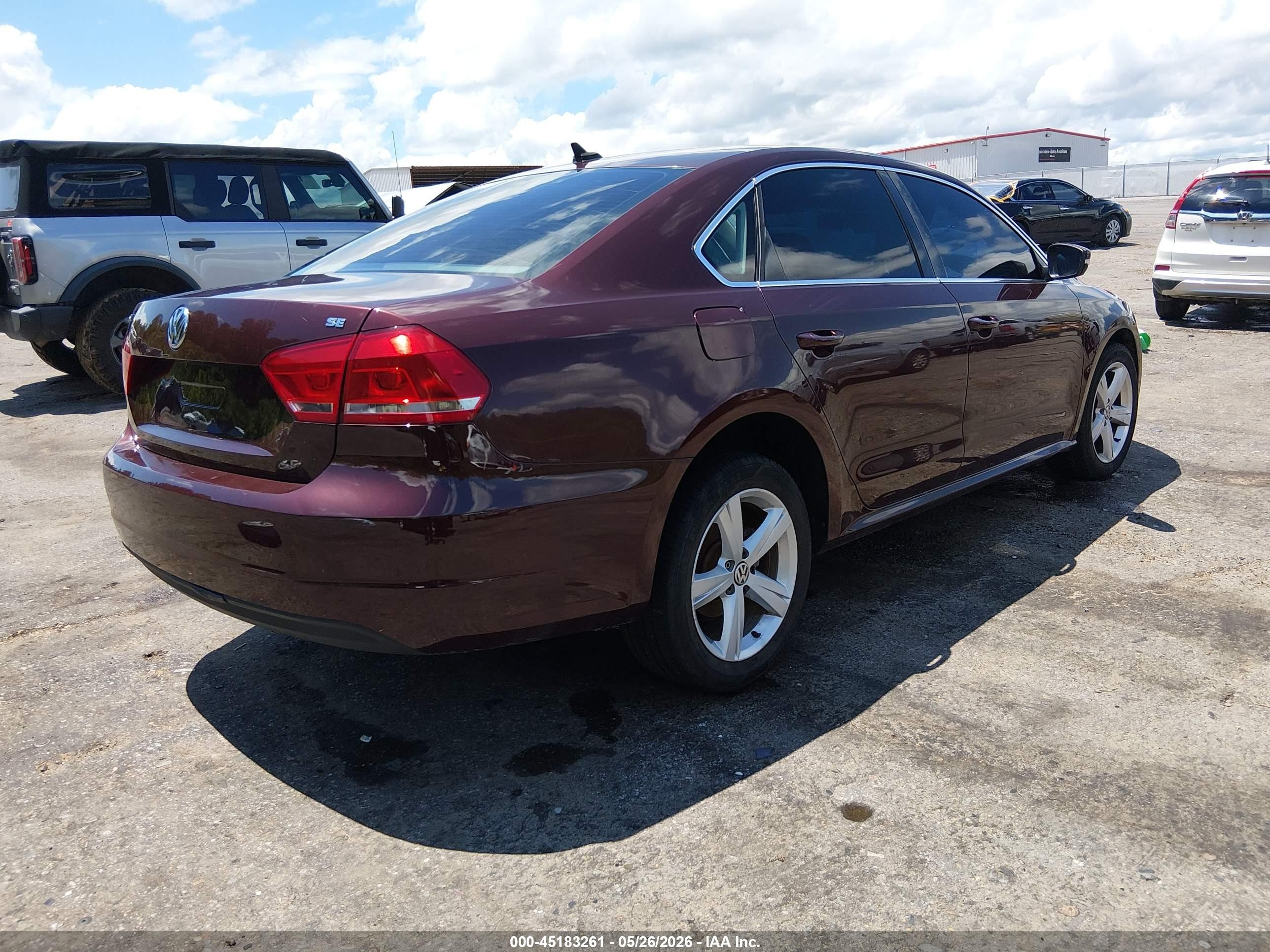 2013 Volkswagen Passat 2.5l Se Maroon vin: 1VWBP7A37DC097527