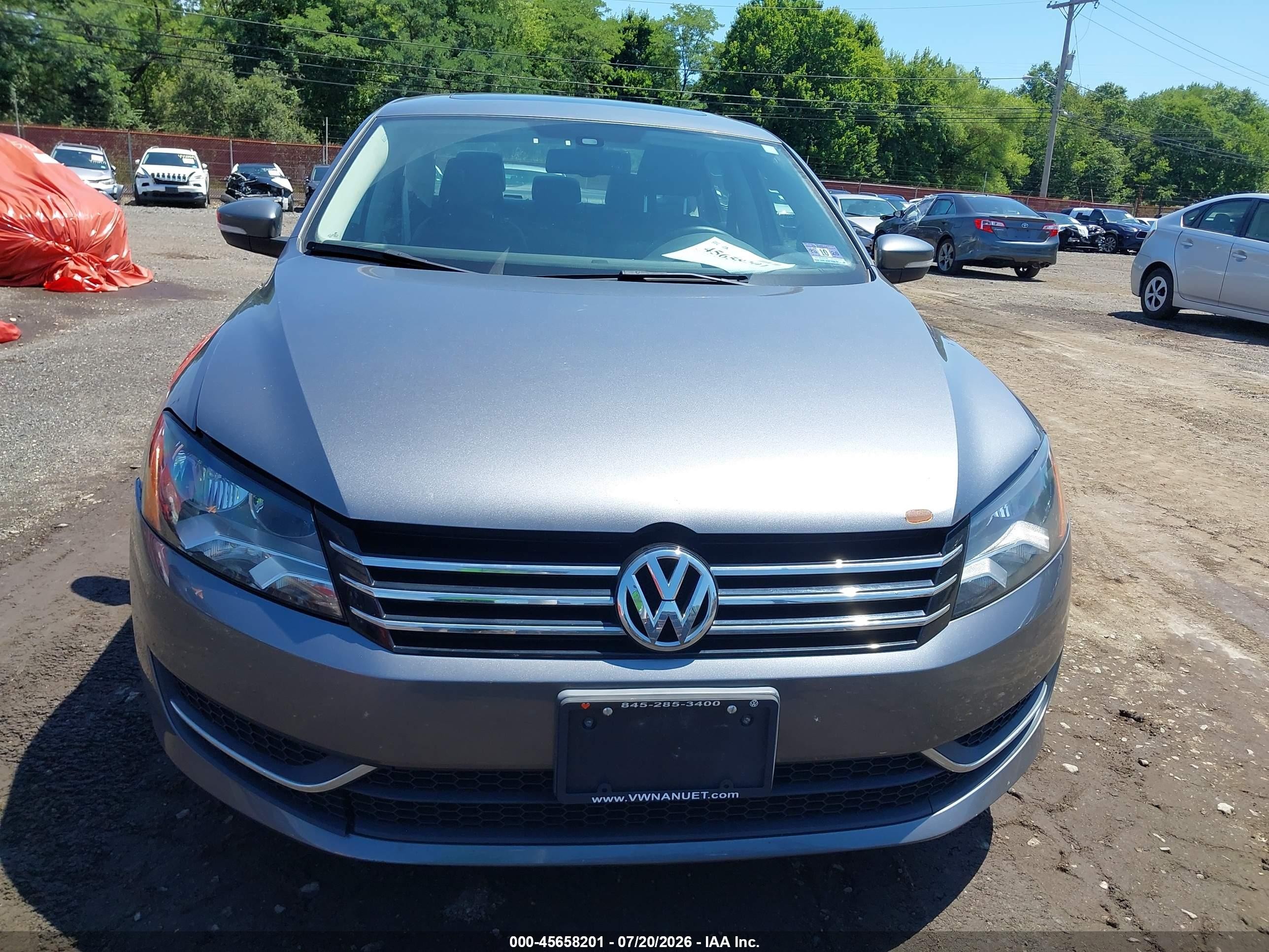 2013 Volkswagen Passat 2.5l Se Gray vin: 1VWBP7A37DC119980