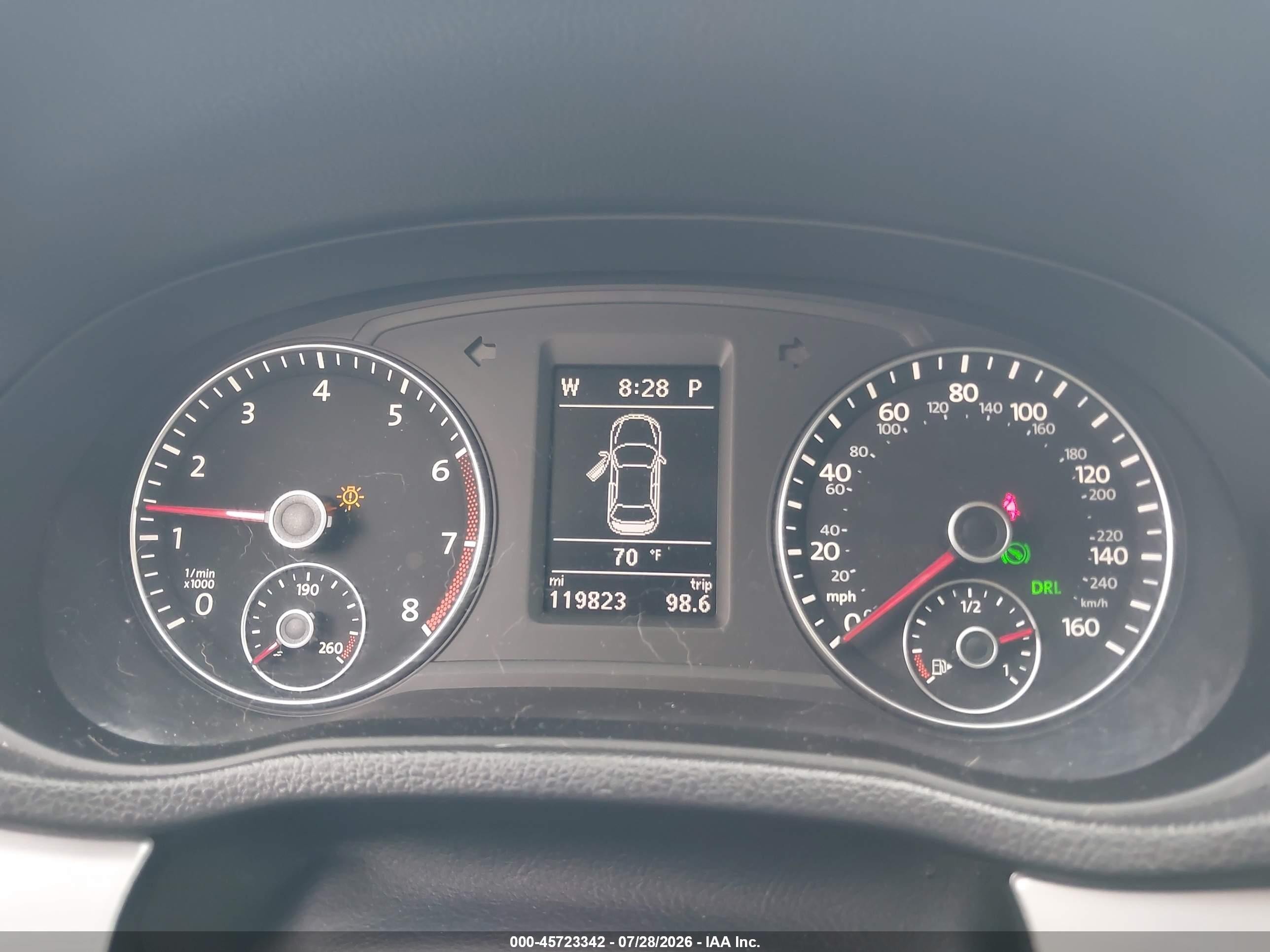2013 Volkswagen Passat 2.5l Se Gray vin: 1VWBP7A37DC131272