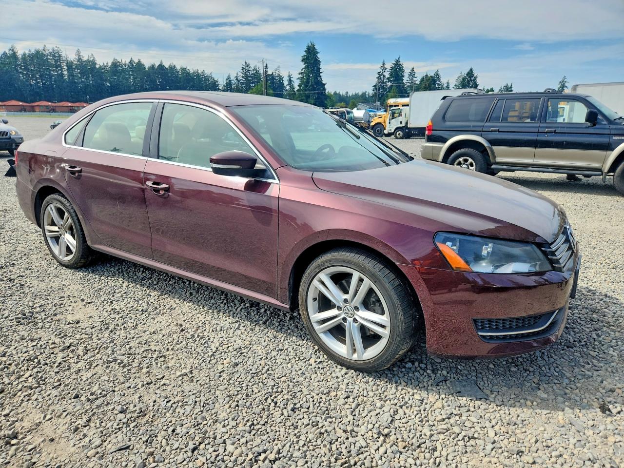 2014 Volkswagen Passat Se Burgundy vin: 1VWBP7A37EC002384