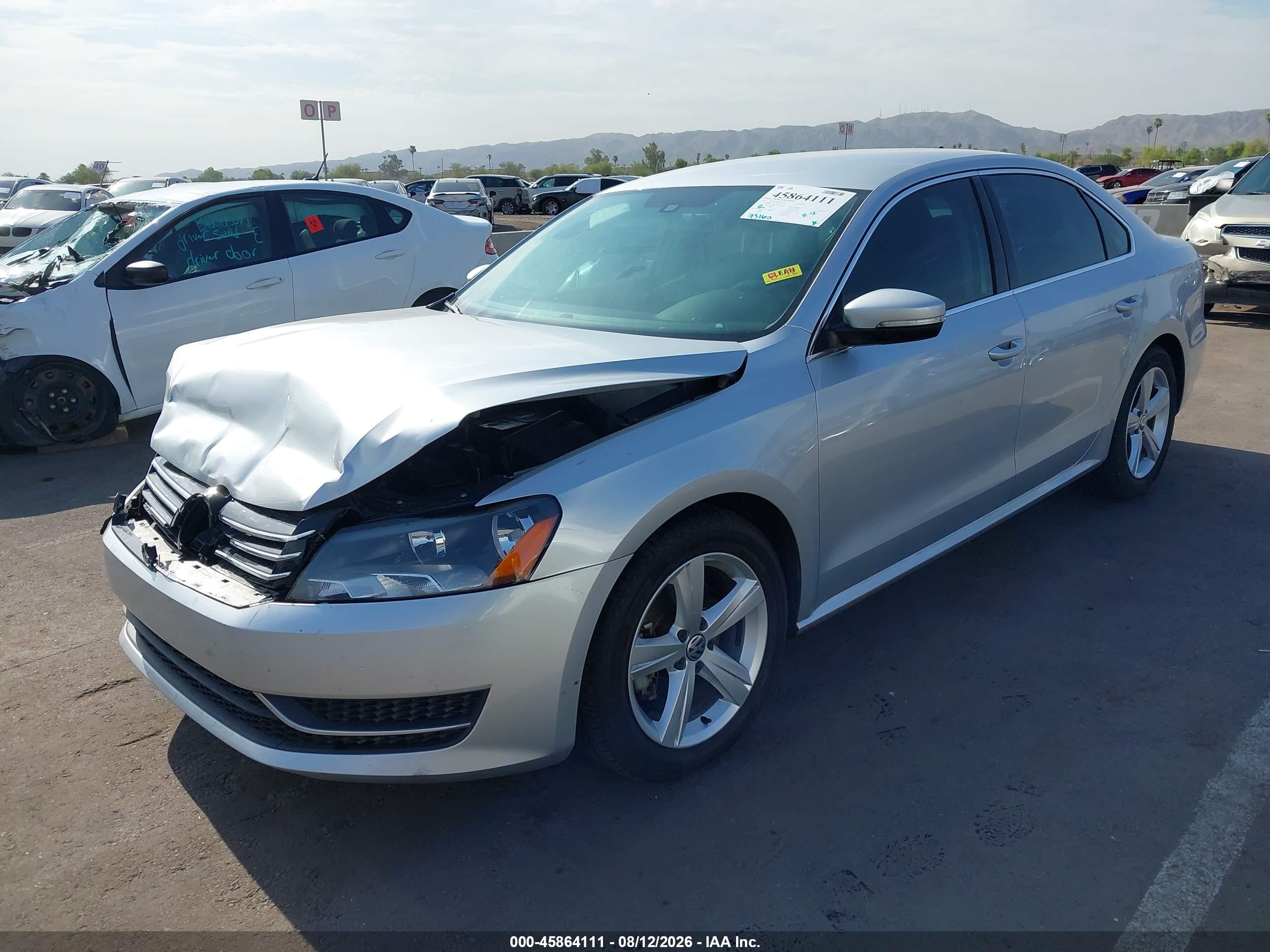 2014 Volkswagen Passat 2.5l Se Silver vin: 1VWBP7A37EC009125