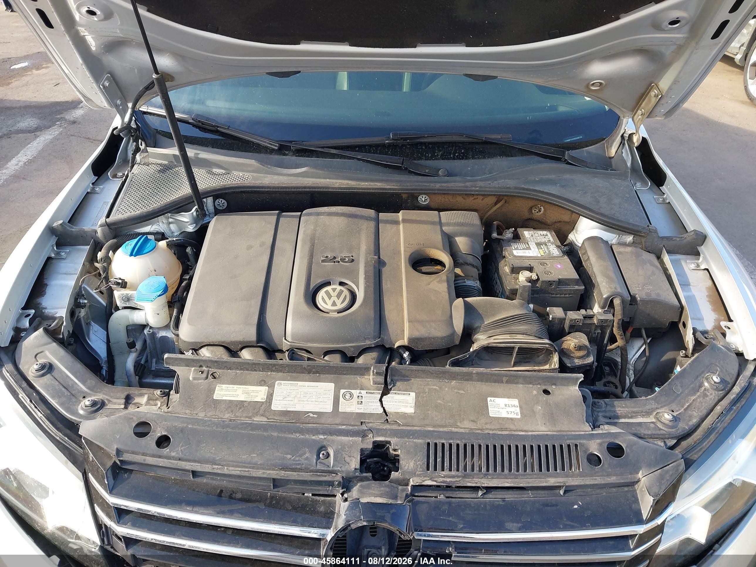 2014 Volkswagen Passat 2.5l Se Silver vin: 1VWBP7A37EC009125
